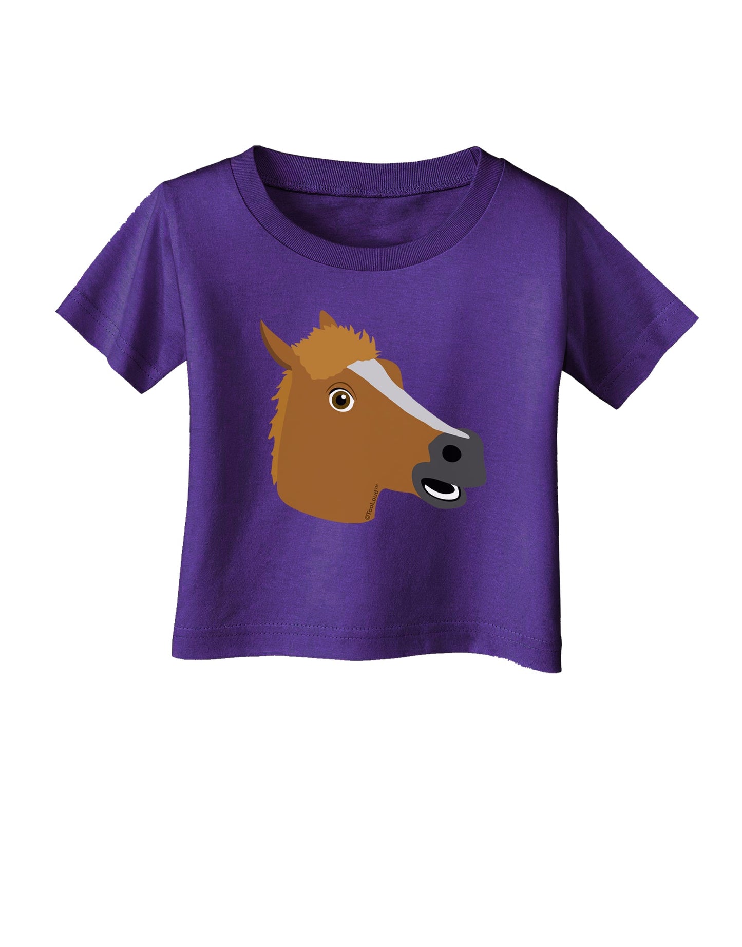 Silly Cartoon Horse Head Infant T-Shirt Dark by TooLoud-Infant T-Shirt-TooLoud-Purple-06-Months-Davson Sales