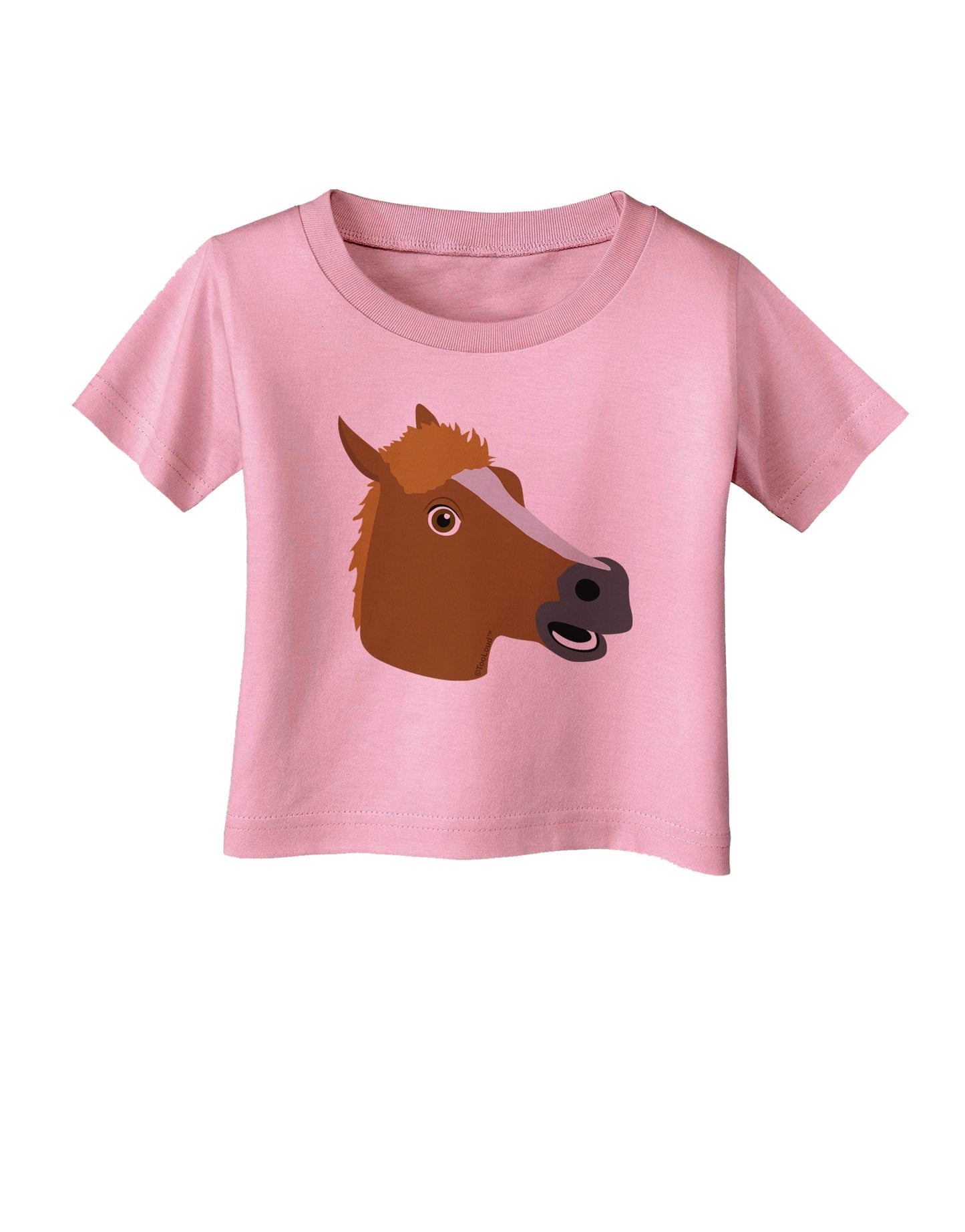 Silly Cartoon Horse Head Infant T-Shirt by TooLoud-Infant T-Shirt-TooLoud-Candy-Pink-06-Months-Davson Sales