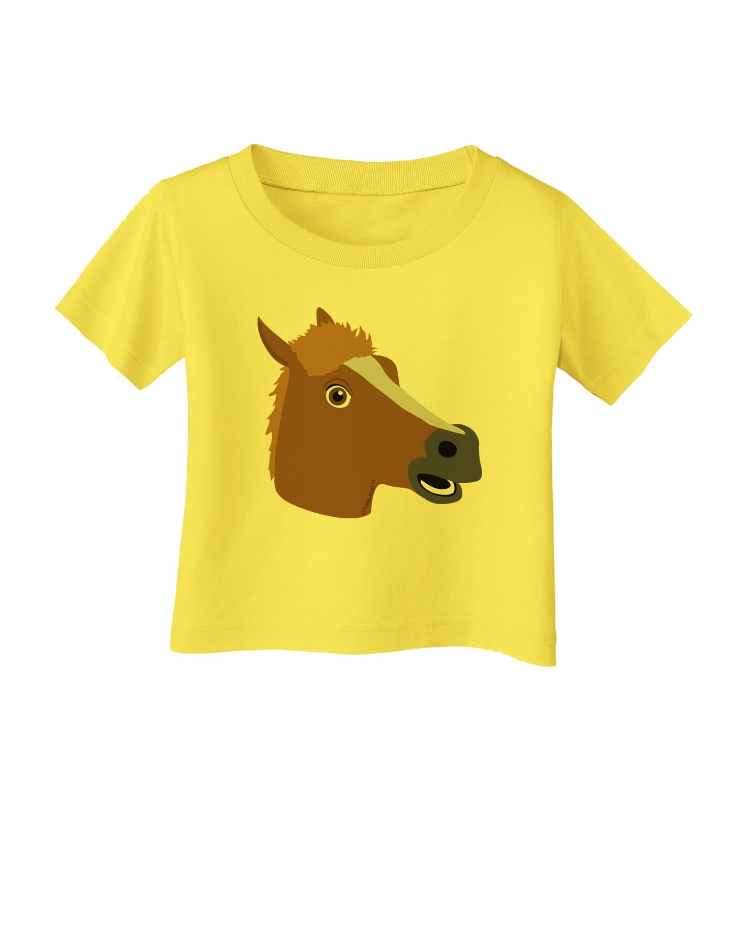 Silly Cartoon Horse Head Infant T-Shirt by TooLoud-Infant T-Shirt-TooLoud-Yellow-06-Months-Davson Sales