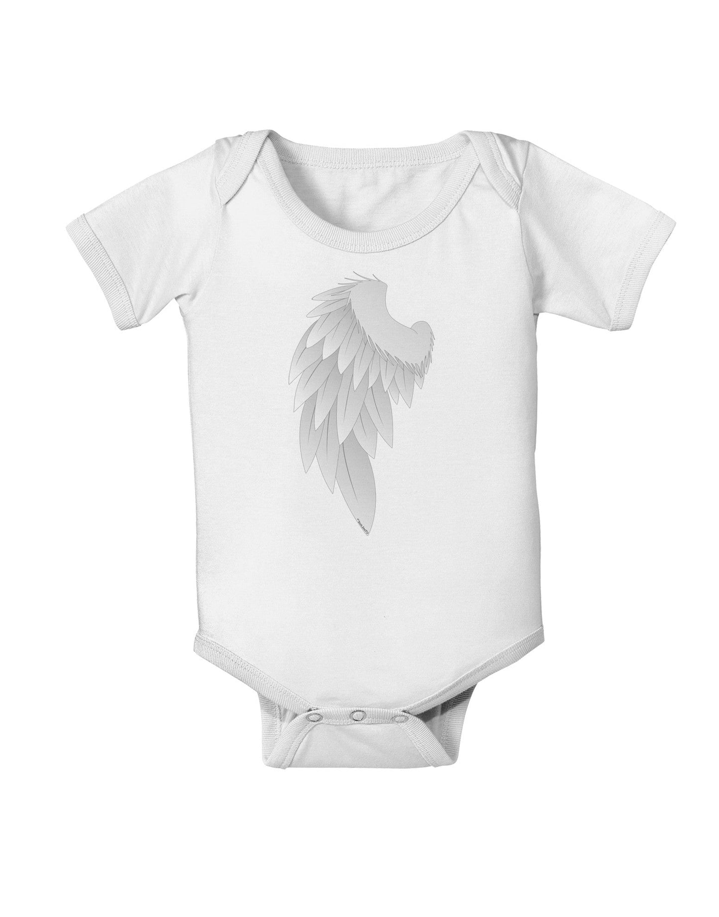 Single Left Angel Wing Design - Couples Baby Romper Bodysuit-Baby Romper-TooLoud-White-06-Months-Davson Sales