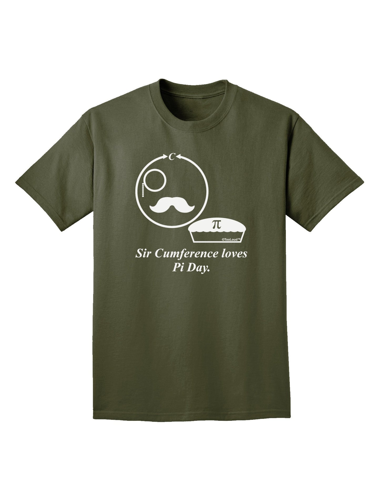 Sir Cumference Loves Pi Day Adult Dark T-Shirt-Mens T-Shirt-TooLoud-Military-Green-Small-Davson Sales