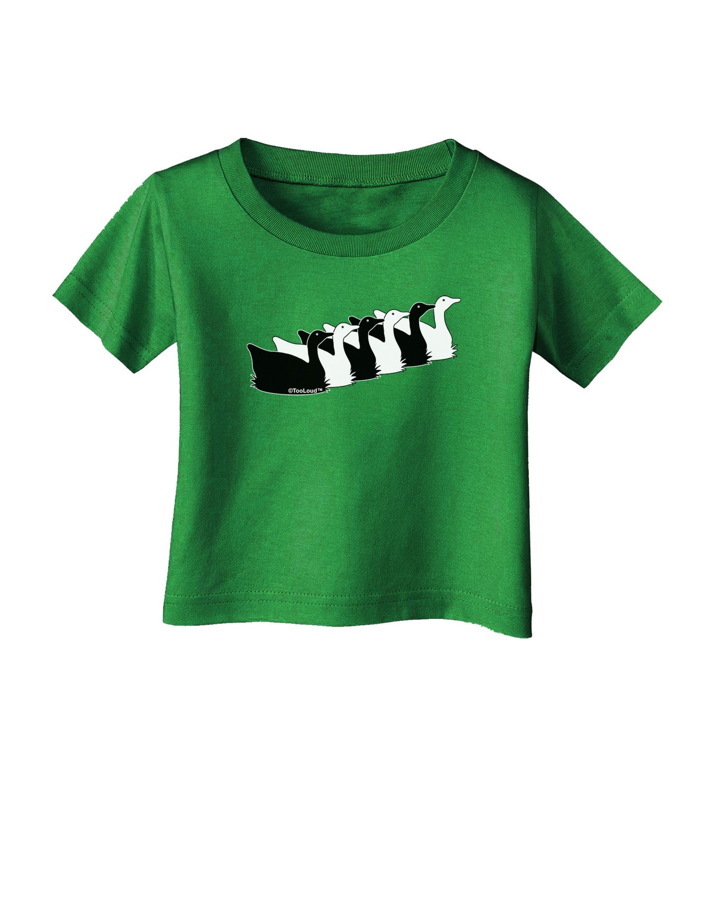 Six Geese A laying Infant T-Shirt Dark-Infant T-Shirt-TooLoud-Clover-Green-06-Months-Davson Sales