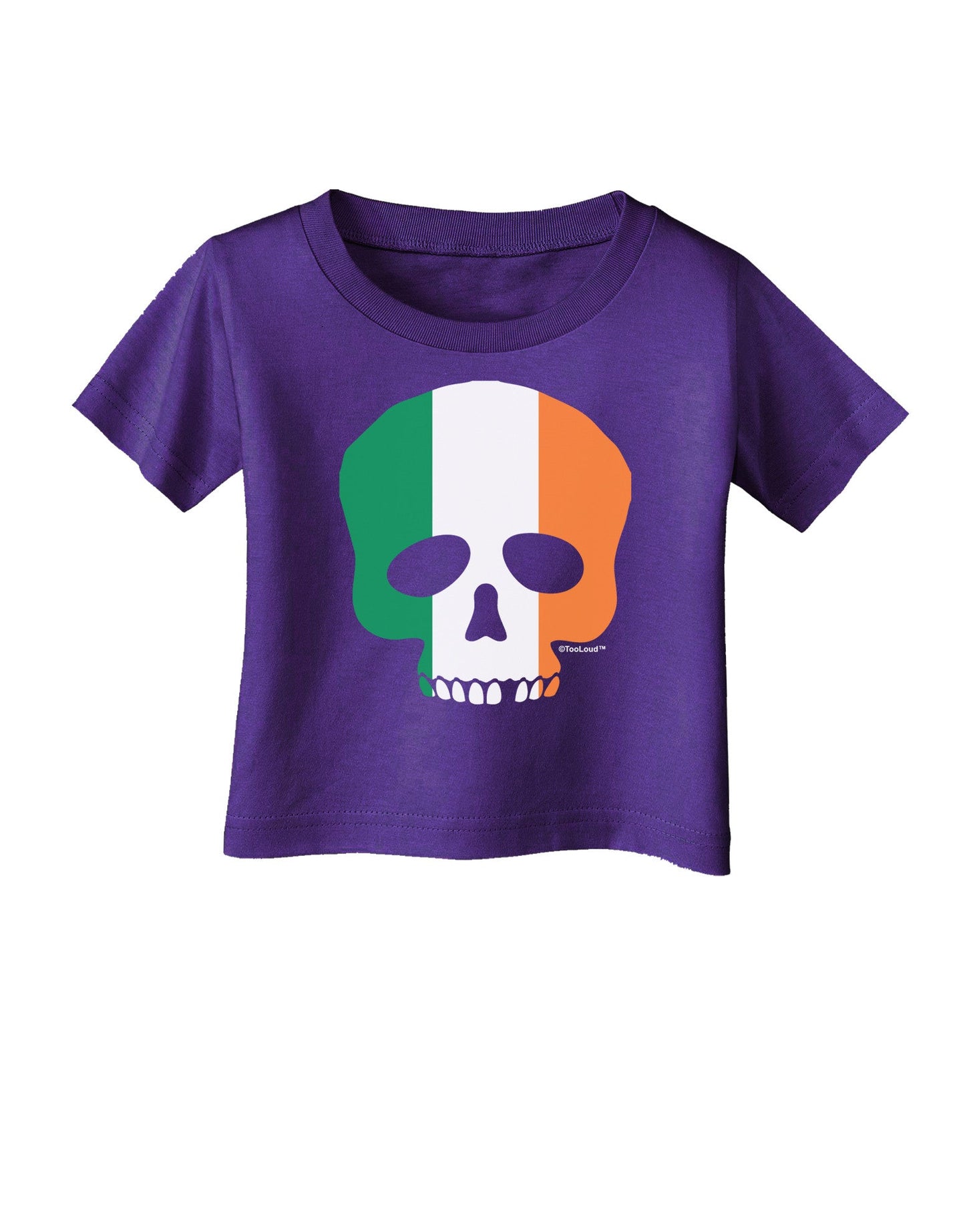 Skull Flag Ireland Infant T-Shirt Dark-Infant T-Shirt-TooLoud-Purple-06-Months-Davson Sales