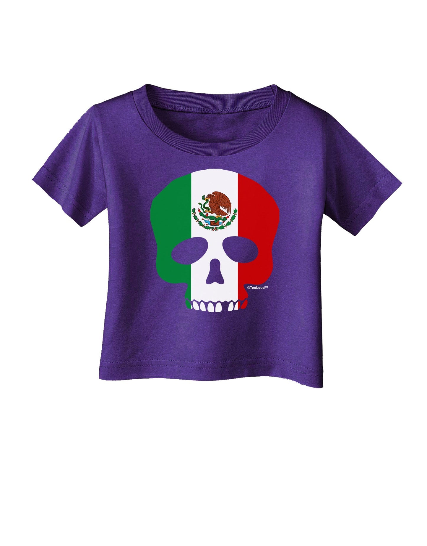 Skull Flag Mexico Infant T-Shirt Dark-Infant T-Shirt-TooLoud-Purple-06-Months-Davson Sales