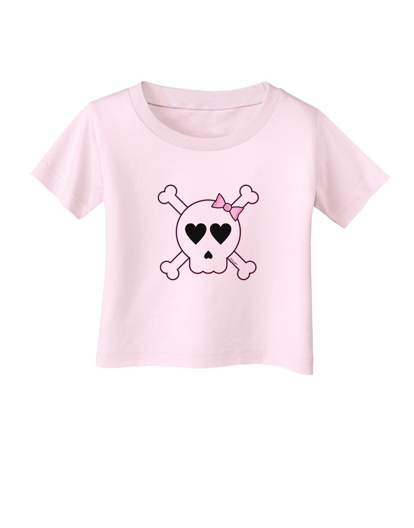 Skull and Crossbones Girl Infant T-Shirt-Infant T-Shirt-TooLoud-Light-Pink-06-Months-Davson Sales