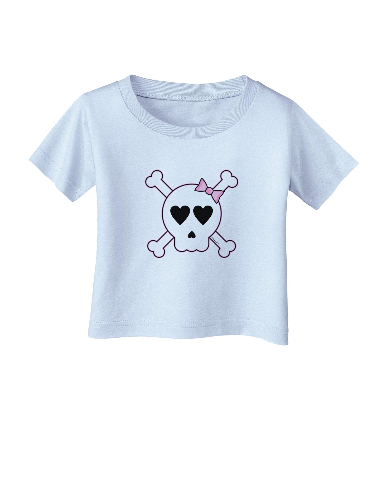 Skull and Crossbones Girl Infant T-Shirt-Infant T-Shirt-TooLoud-Light-Blue-06-Months-Davson Sales