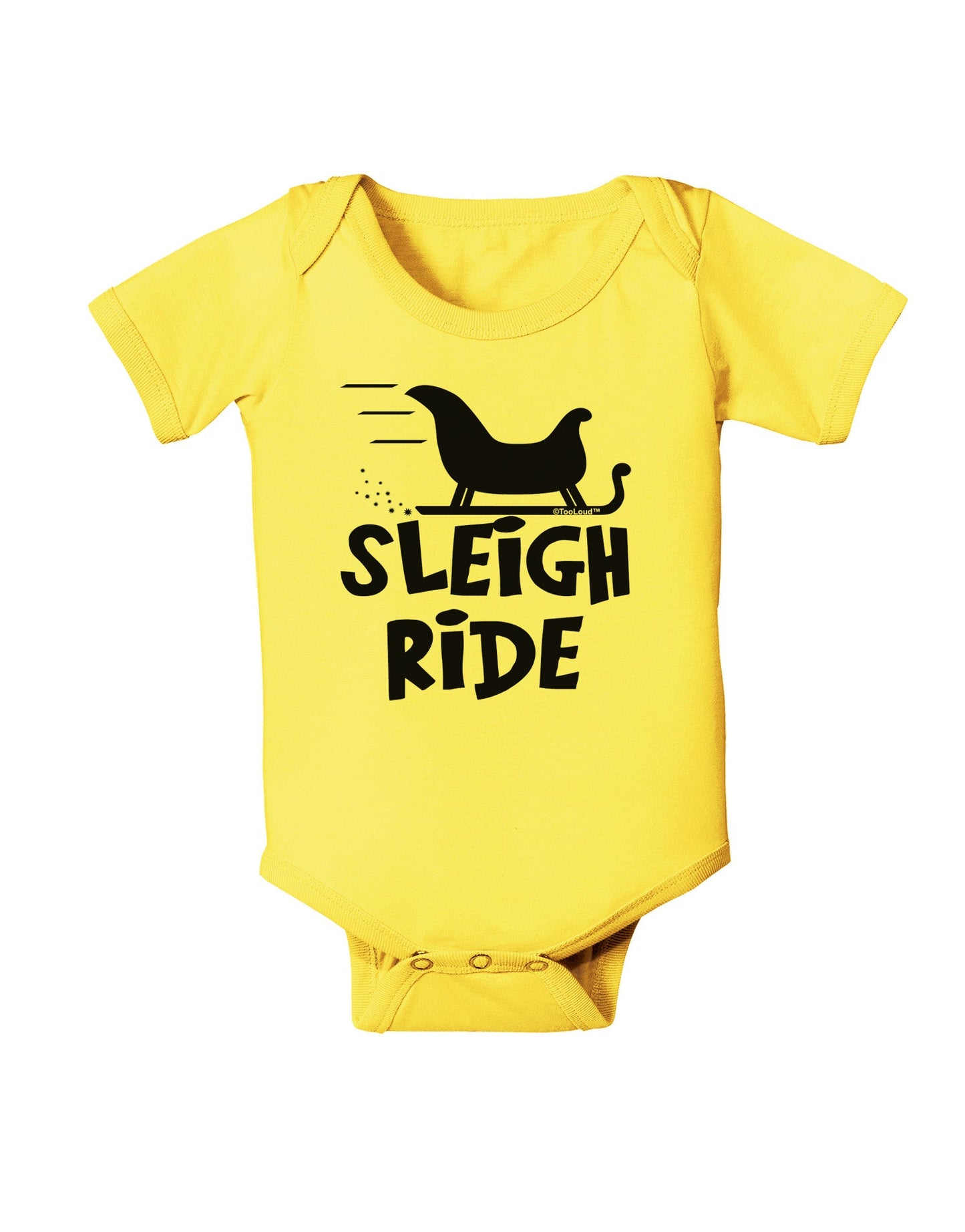 Sleigh Ride BnW Baby Romper Bodysuit-Baby Romper-TooLoud-Yellow-06-Months-Davson Sales