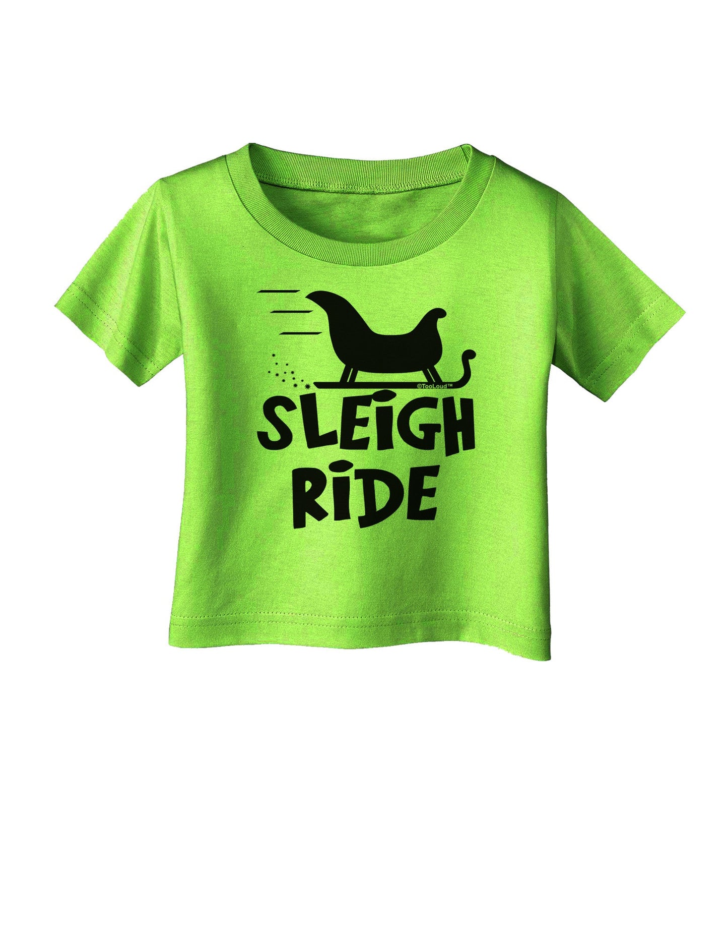 Sleigh Ride BnW Infant T-Shirt-Infant T-Shirt-TooLoud-Lime-Green-06-Months-Davson Sales