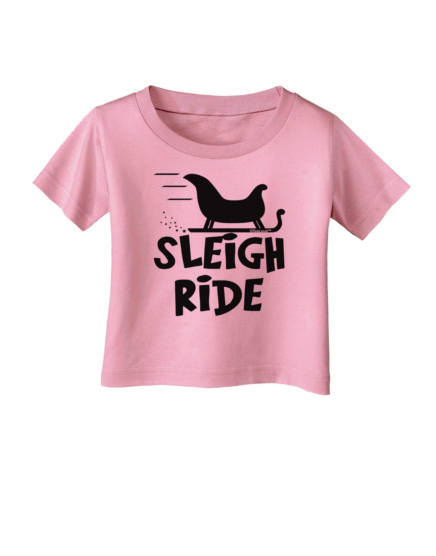 Sleigh Ride BnW Infant T-Shirt-Infant T-Shirt-TooLoud-Candy-Pink-06-Months-Davson Sales