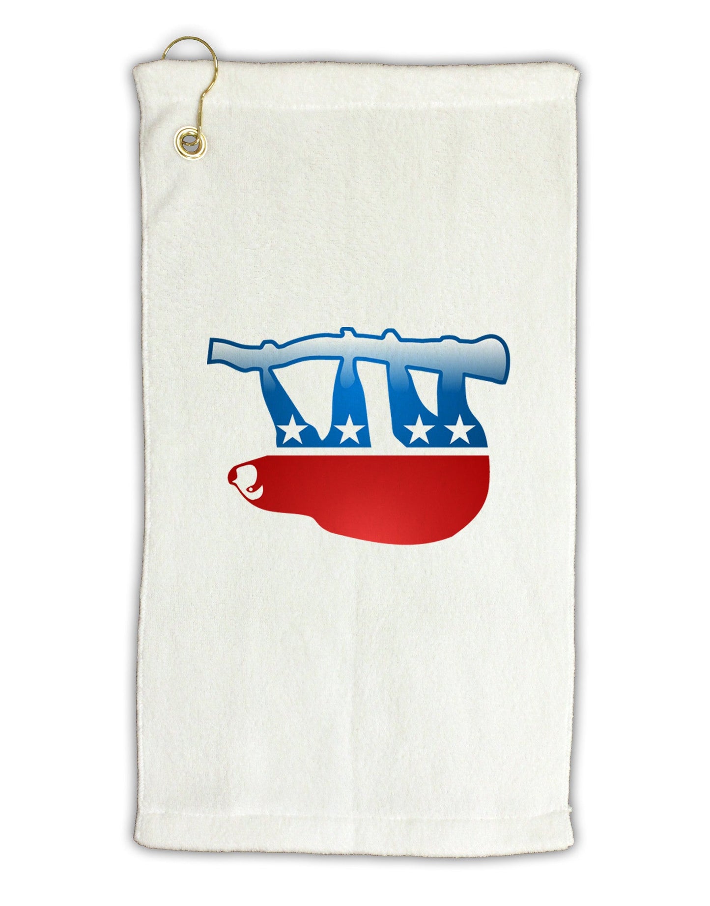 Sloth Political Party Symbol Micro Terry Gromet Golf Towel 11"x19-Golf Towel-TooLoud-White-Davson Sales