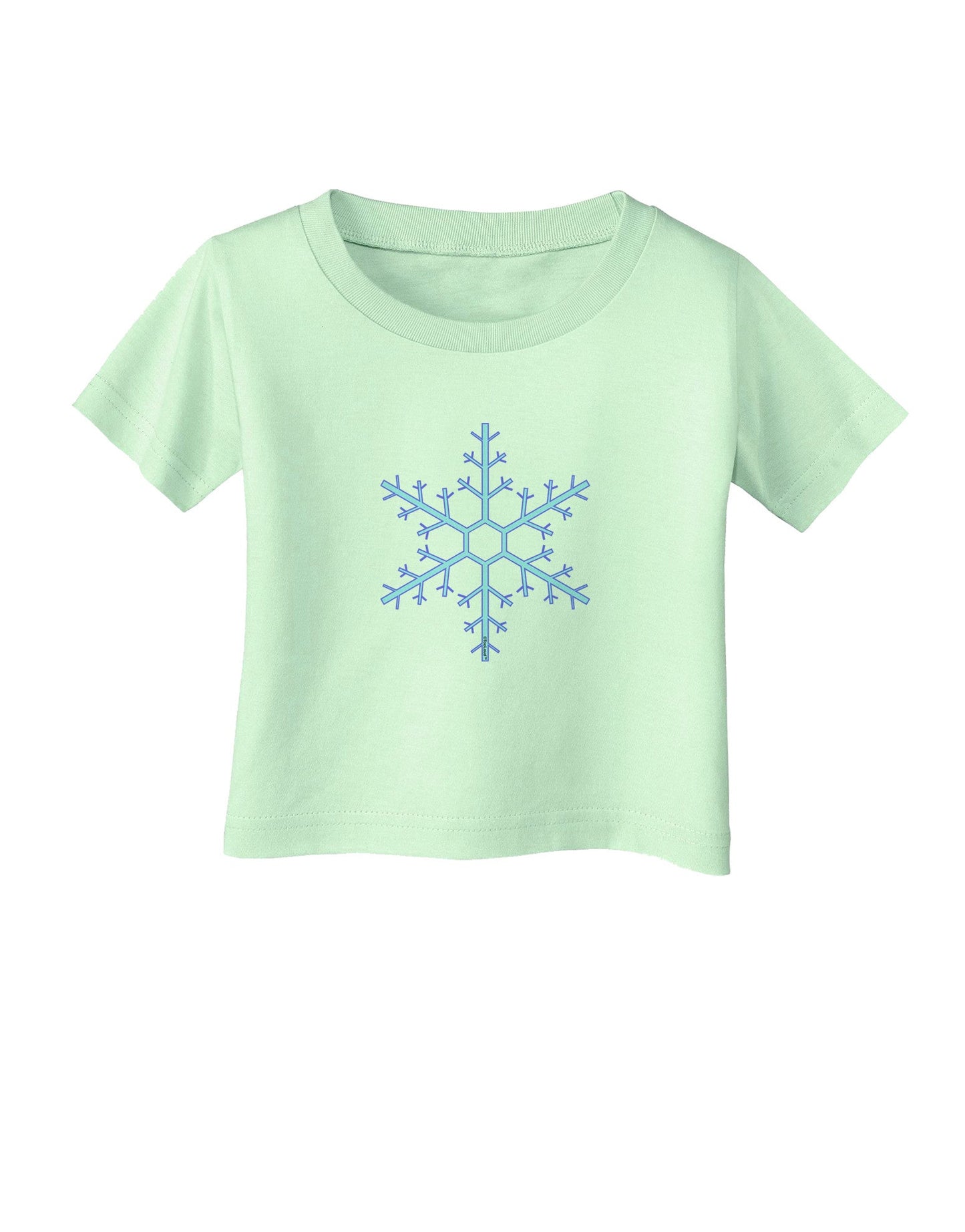 Snowflake Christmas Infant T-Shirt-Infant T-Shirt-TooLoud-Light-Green-06-Months-Davson Sales
