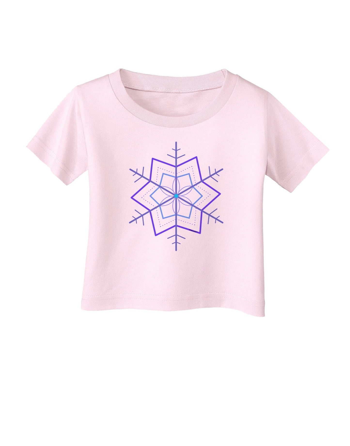 Snowflake Star Christmas Infant T-Shirt-Infant T-Shirt-TooLoud-Light-Pink-06-Months-Davson Sales