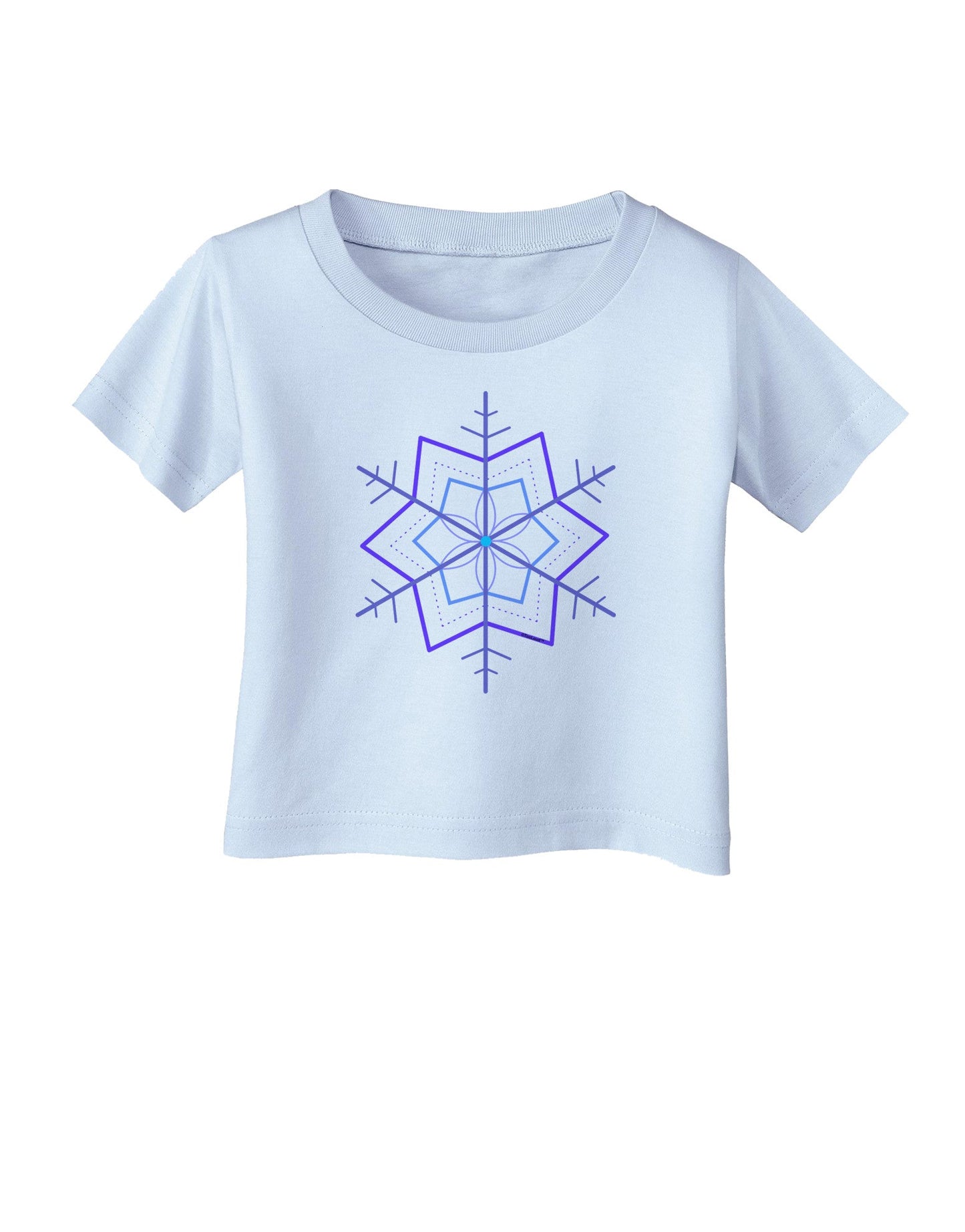 Snowflake Star Christmas Infant T-Shirt-Infant T-Shirt-TooLoud-Light-Blue-06-Months-Davson Sales
