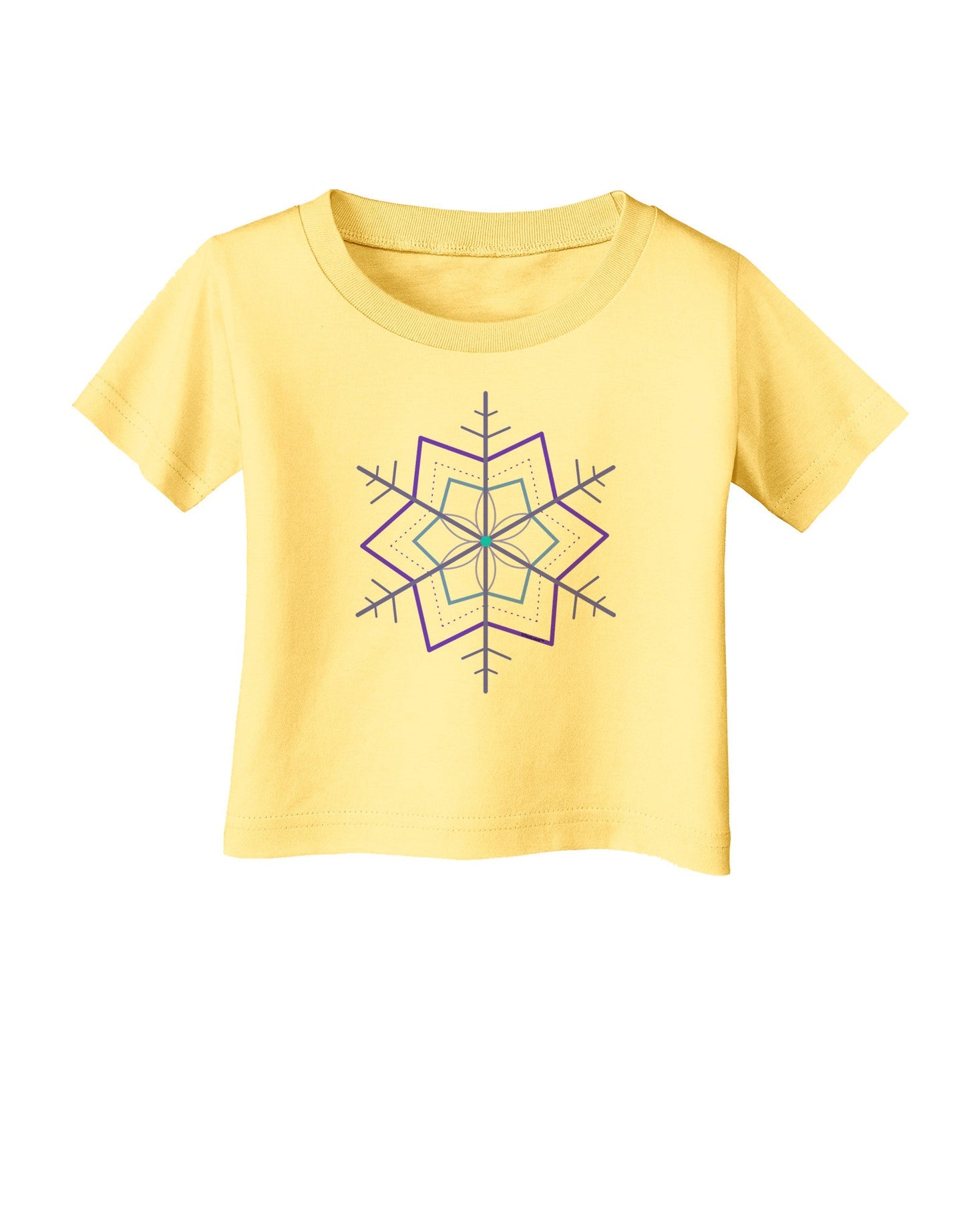 Snowflake Star Christmas Infant T-Shirt-Infant T-Shirt-TooLoud-Daffodil-Yellow-06-Months-Davson Sales