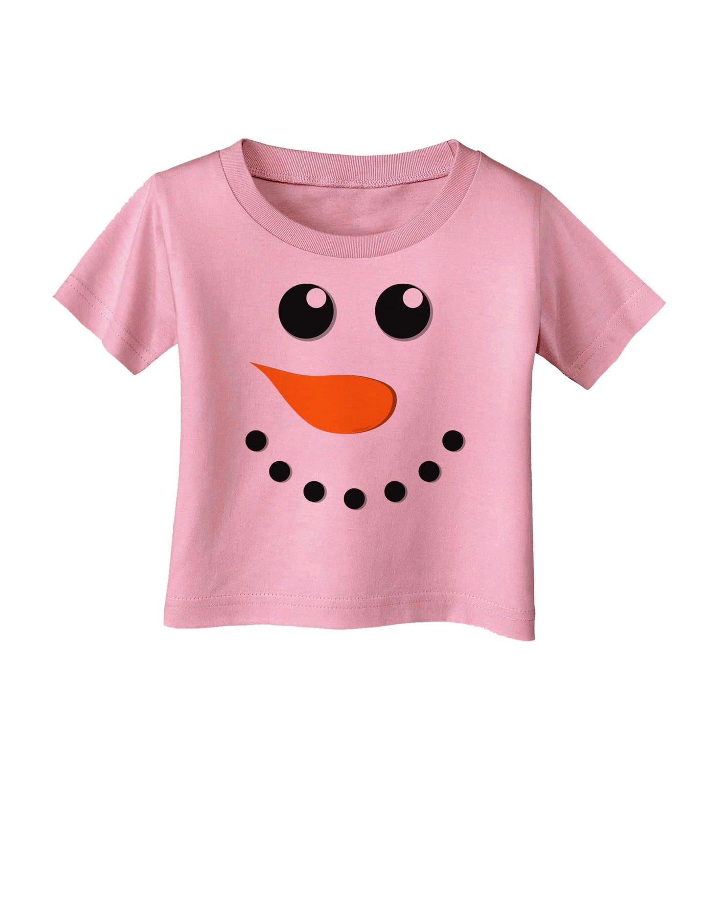 Snowman Face Christmas Infant T-Shirt-Infant T-Shirt-TooLoud-Candy-Pink-06-Months-Davson Sales
