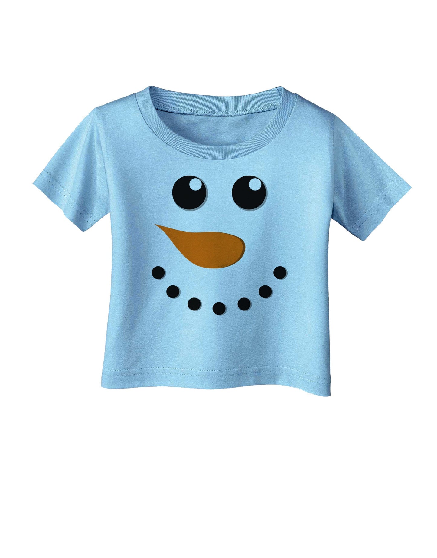 Snowman Face Christmas Infant T-Shirt-Infant T-Shirt-TooLoud-Aquatic-Blue-06-Months-Davson Sales