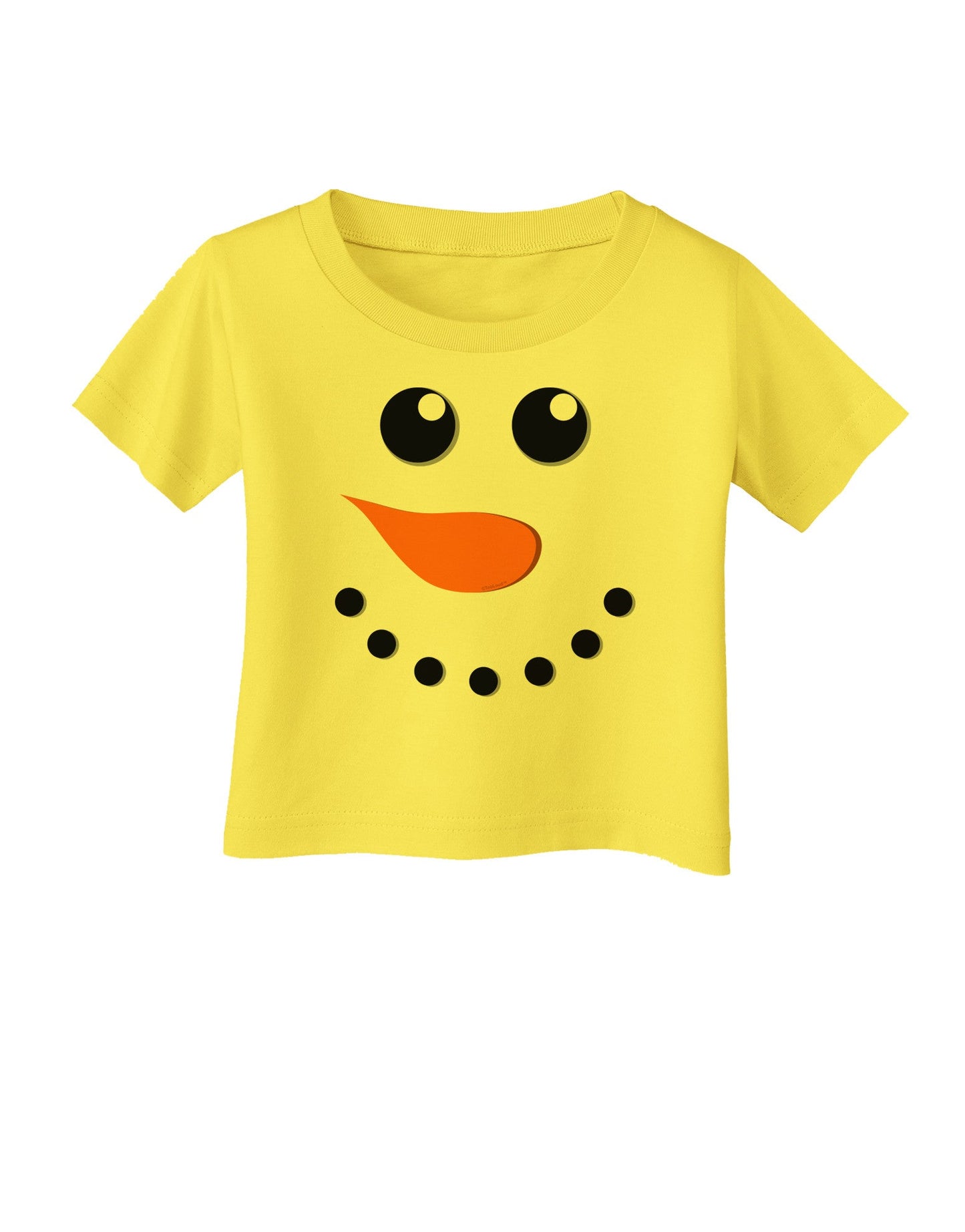 Snowman Face Christmas Infant T-Shirt-Infant T-Shirt-TooLoud-Yellow-06-Months-Davson Sales