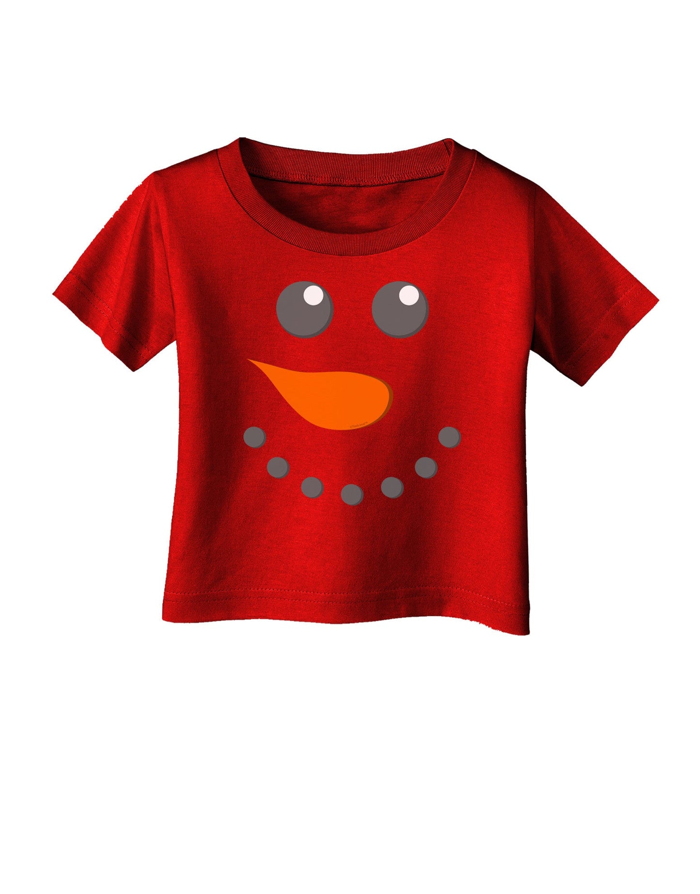Snowman Face Christmas Infant T-Shirt Dark-Infant T-Shirt-TooLoud-Clover-Green-06-Months-Davson Sales