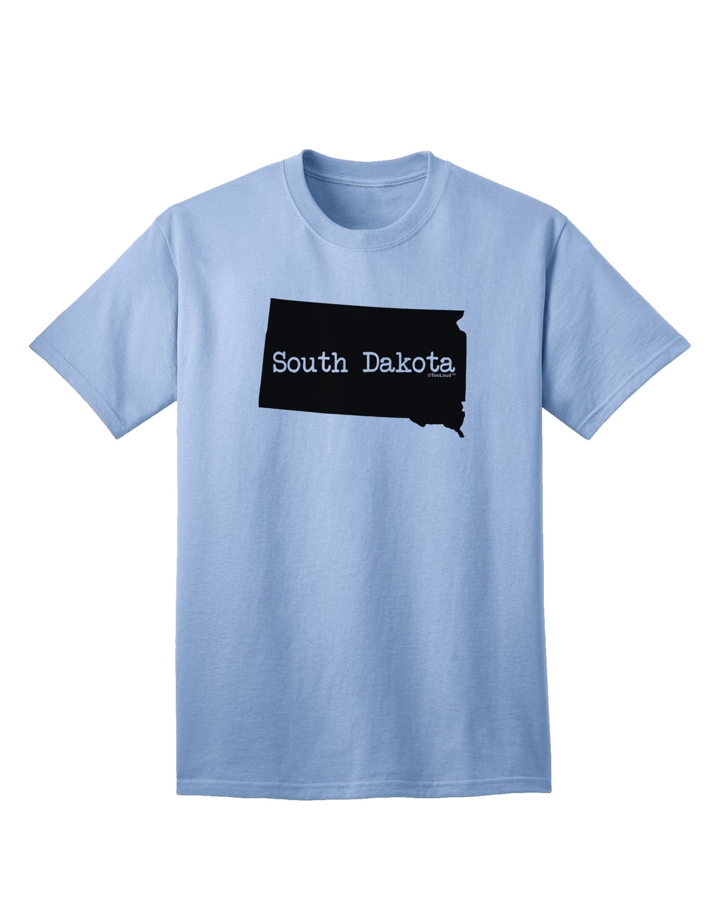 South Dakota - United States Shape Adult T-Shirt: A Captivating Addition to Your Wardrobe by TooLoud-Mens T-shirts-TooLoud-Light-Blue-Small-Davson Sales