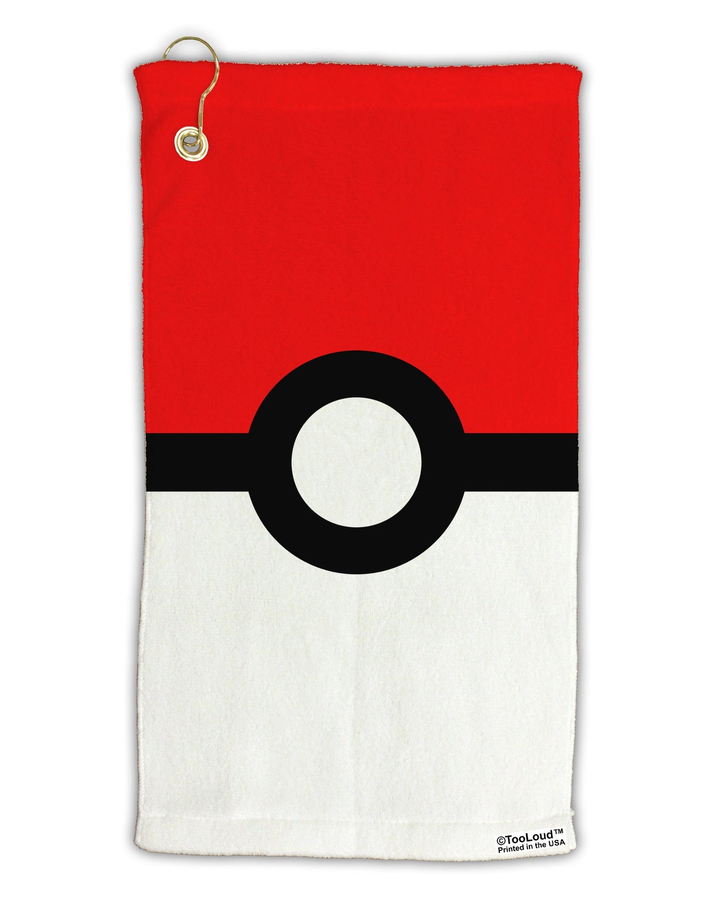 Sporty Red and White Circle Micro Terry Gromet Golf Towel 15 x 22 Inch All Over Print-Golf Towel-TooLoud-White-Davson Sales