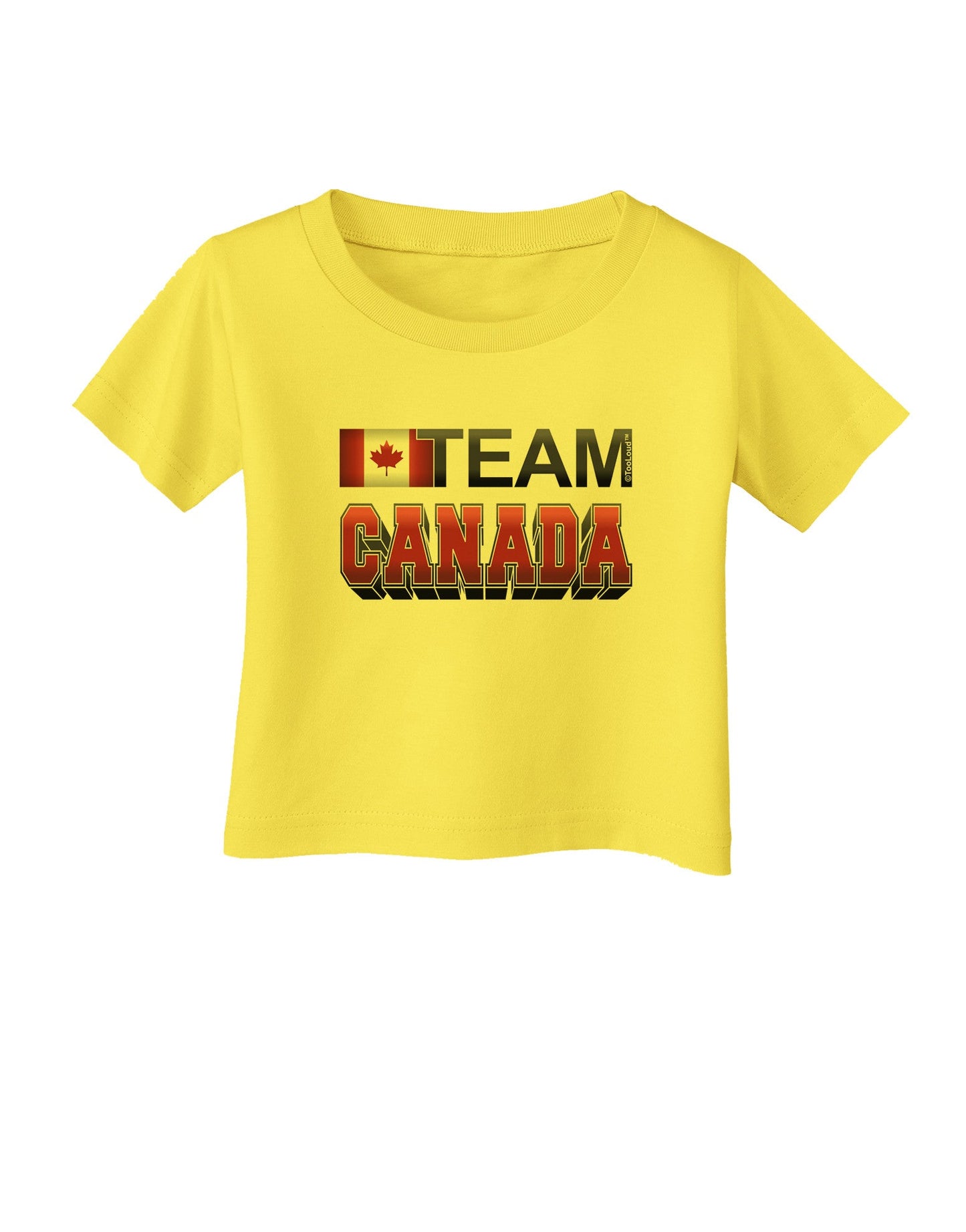 Sporty Team Canada Infant T-Shirt-Infant T-Shirt-TooLoud-Yellow-06-Months-Davson Sales