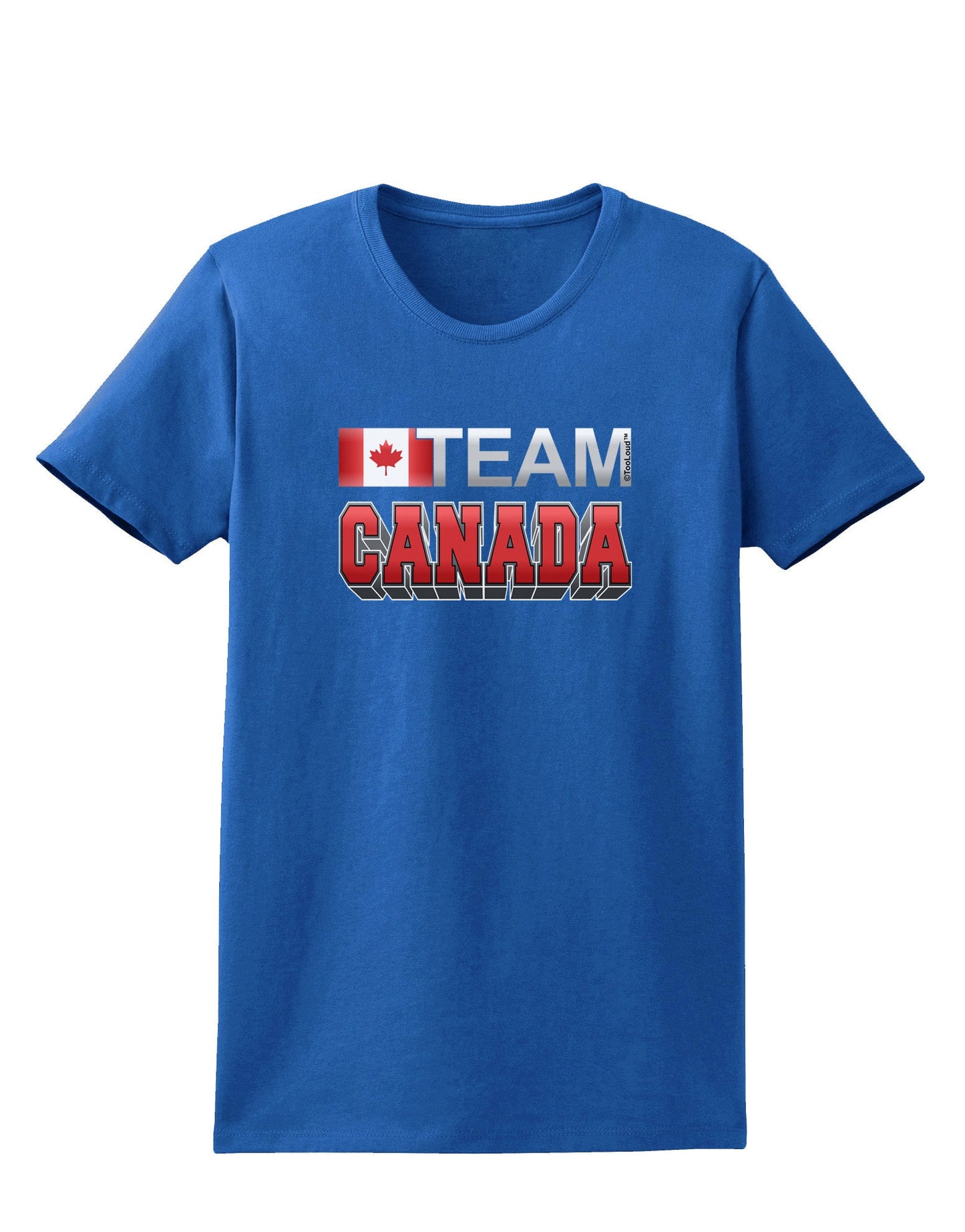Sporty Team Canada Womens Dark T-Shirt-TooLoud-Royal-Blue-X-Small-Davson Sales