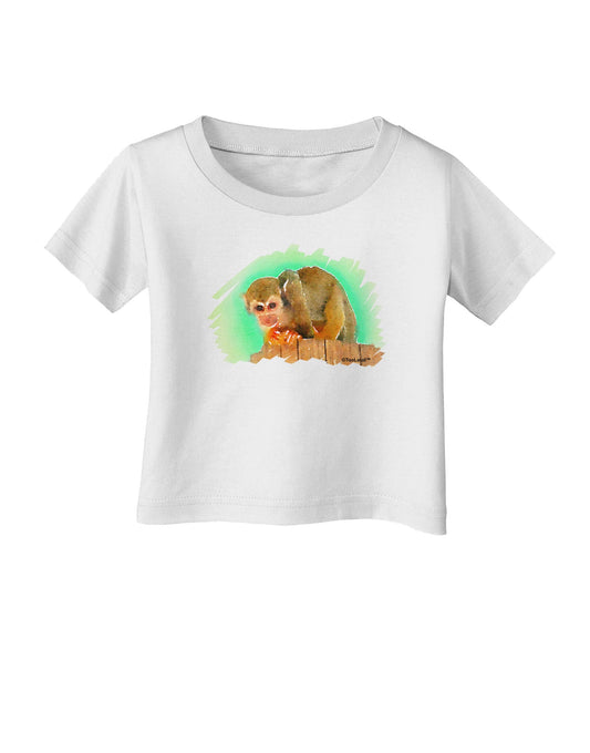 Squirrel Monkey Watercolor Infant T-Shirt-Infant T-Shirt-TooLoud-White-06-Months-Davson Sales