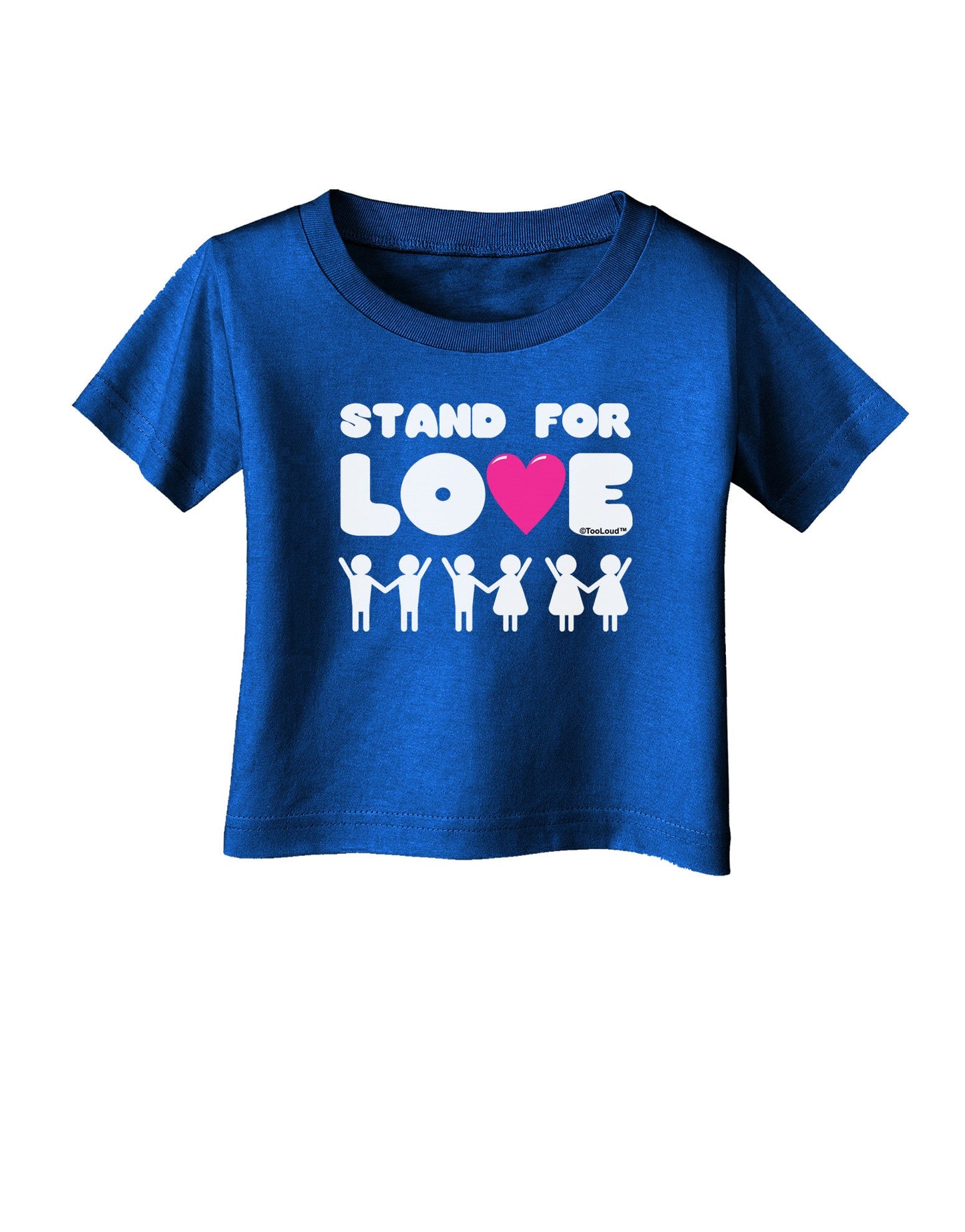 Stand For Love Pink Heart Infant T-Shirt Dark-Infant T-Shirt-TooLoud-Royal-Blue-06-Months-Davson Sales