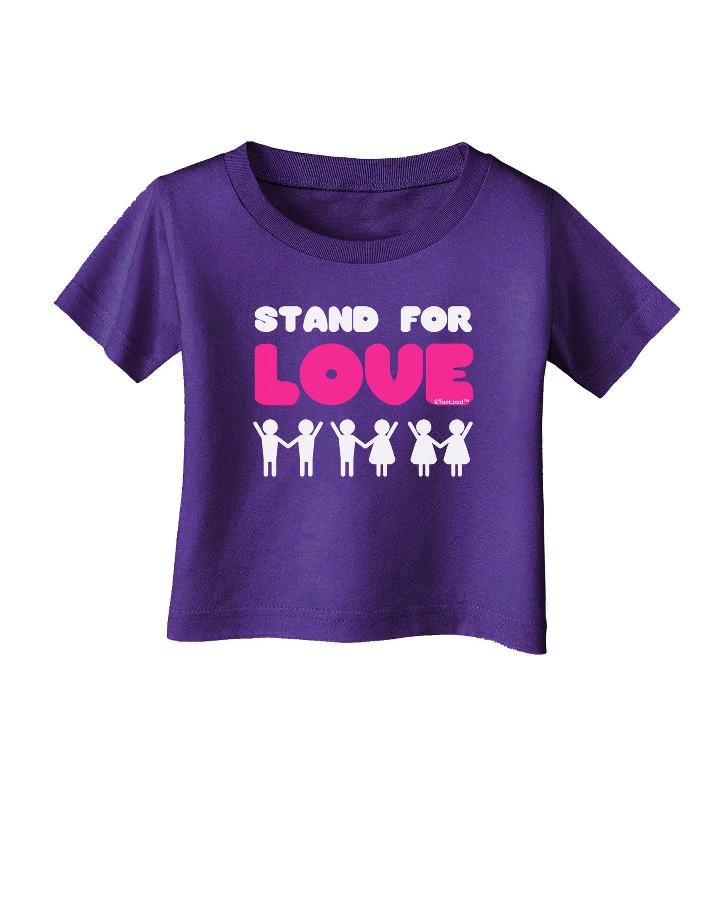 Stand For Love Pink Infant T-Shirt Dark-Infant T-Shirt-TooLoud-Purple-06-Months-Davson Sales