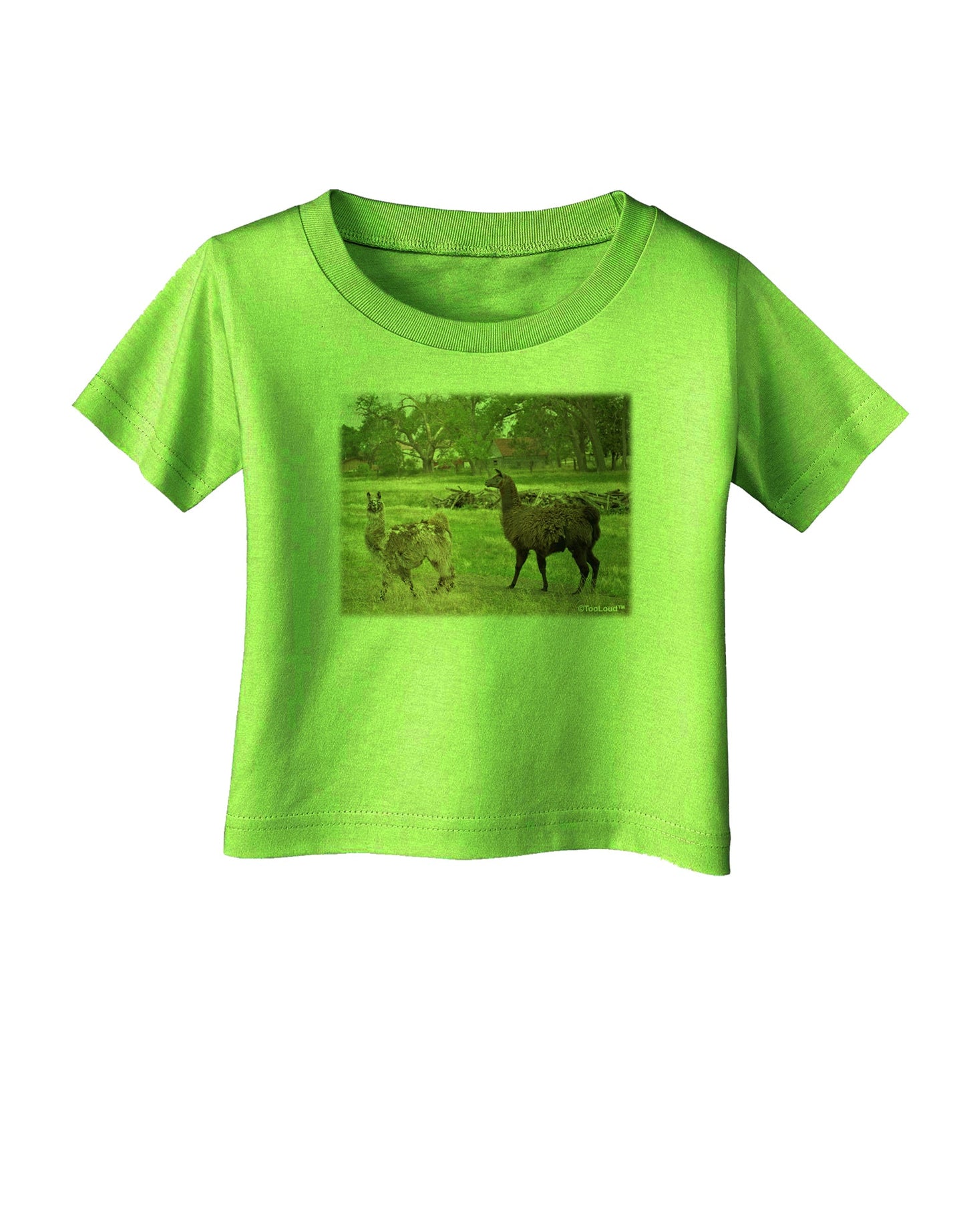 Standing Llamas Infant T-Shirt by TooLoud-Infant T-Shirt-TooLoud-Lime-Green-06-Months-Davson Sales