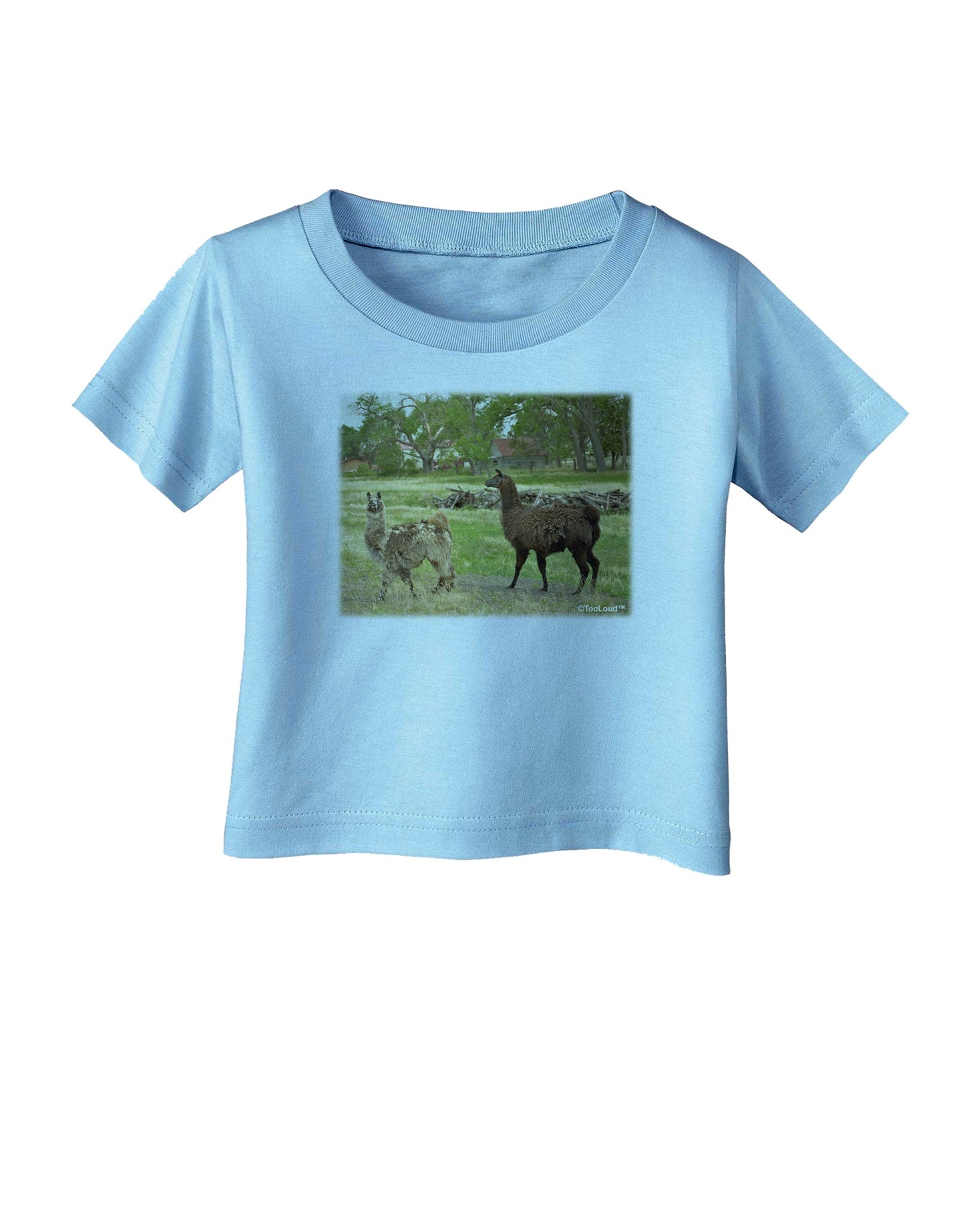 Standing Llamas Infant T-Shirt by TooLoud-Infant T-Shirt-TooLoud-Aquatic-Blue-06-Months-Davson Sales