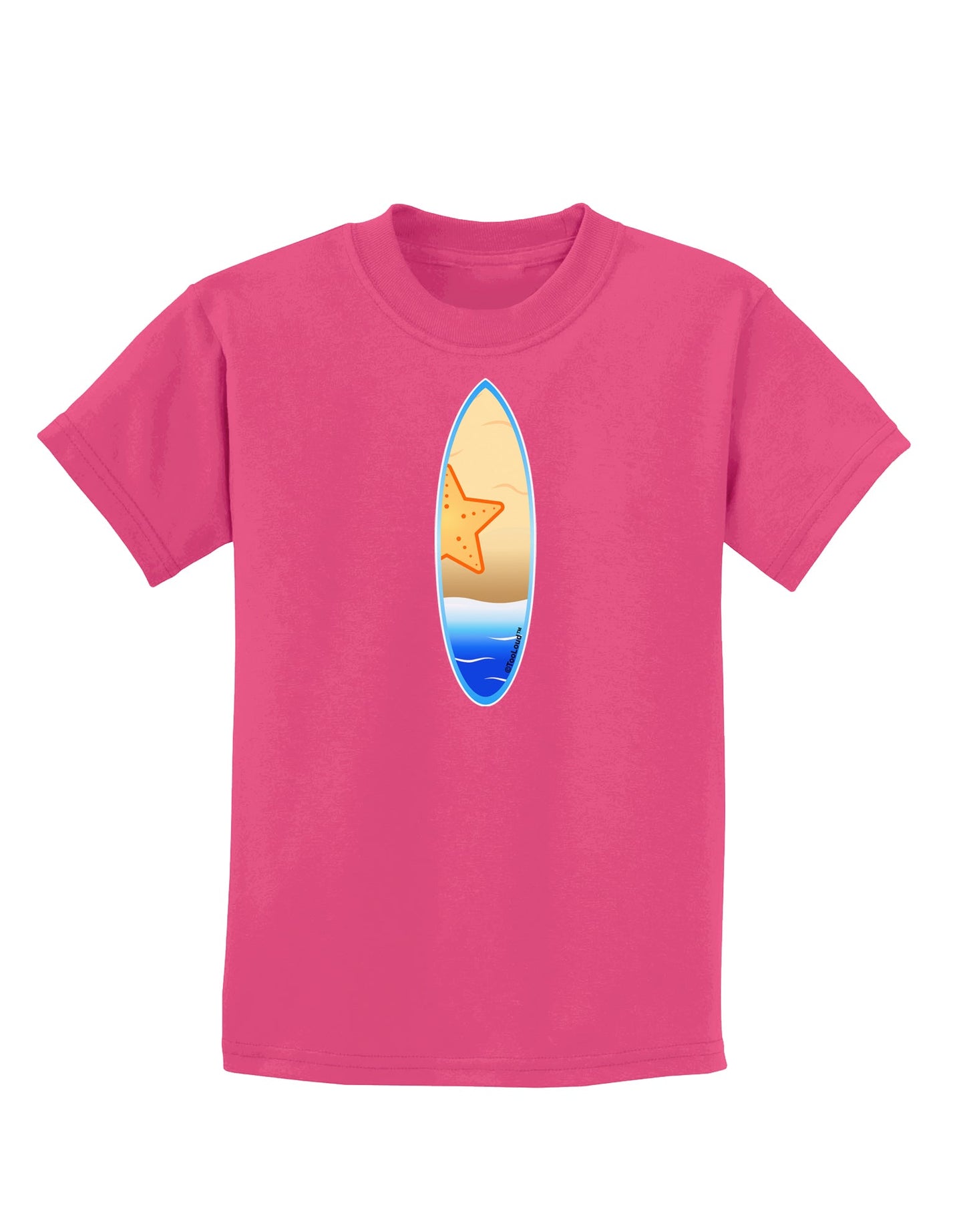 Starfish Surfboard Childrens Dark T-Shirt by TooLoud-Childrens T-Shirt-TooLoud-Sangria-X-Small-Davson Sales
