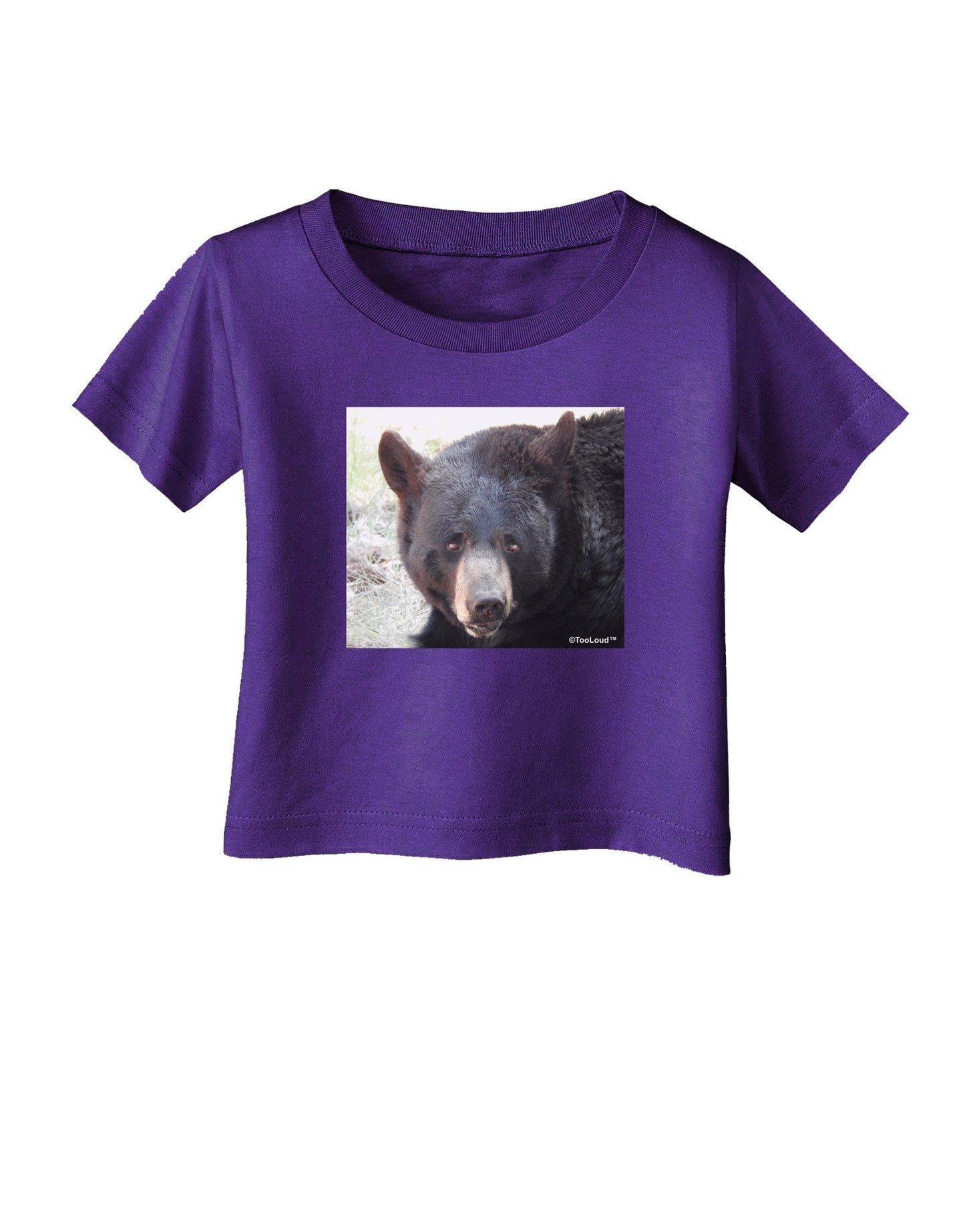 Staring Black Bear Infant T-Shirt Dark-Infant T-Shirt-TooLoud-Purple-06-Months-Davson Sales
