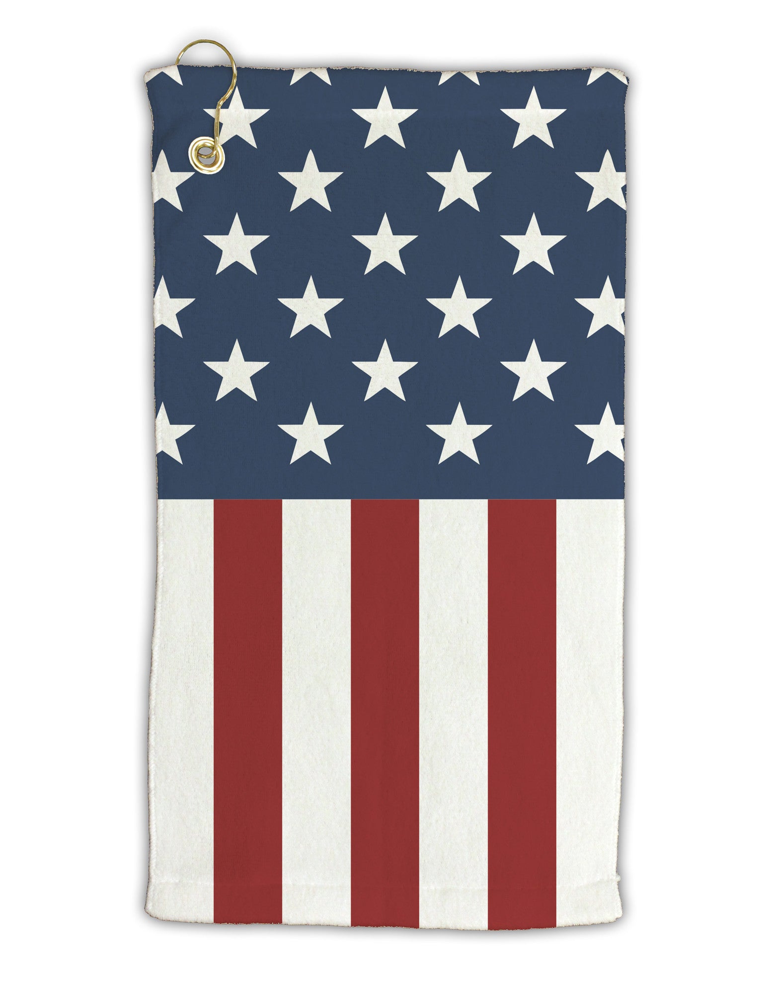 Stars and Stripes American Flag Micro Terry Gromet Golf Towel 15 x 22 Inch All Over Print-Golf Towel-TooLoud-White-Davson Sales