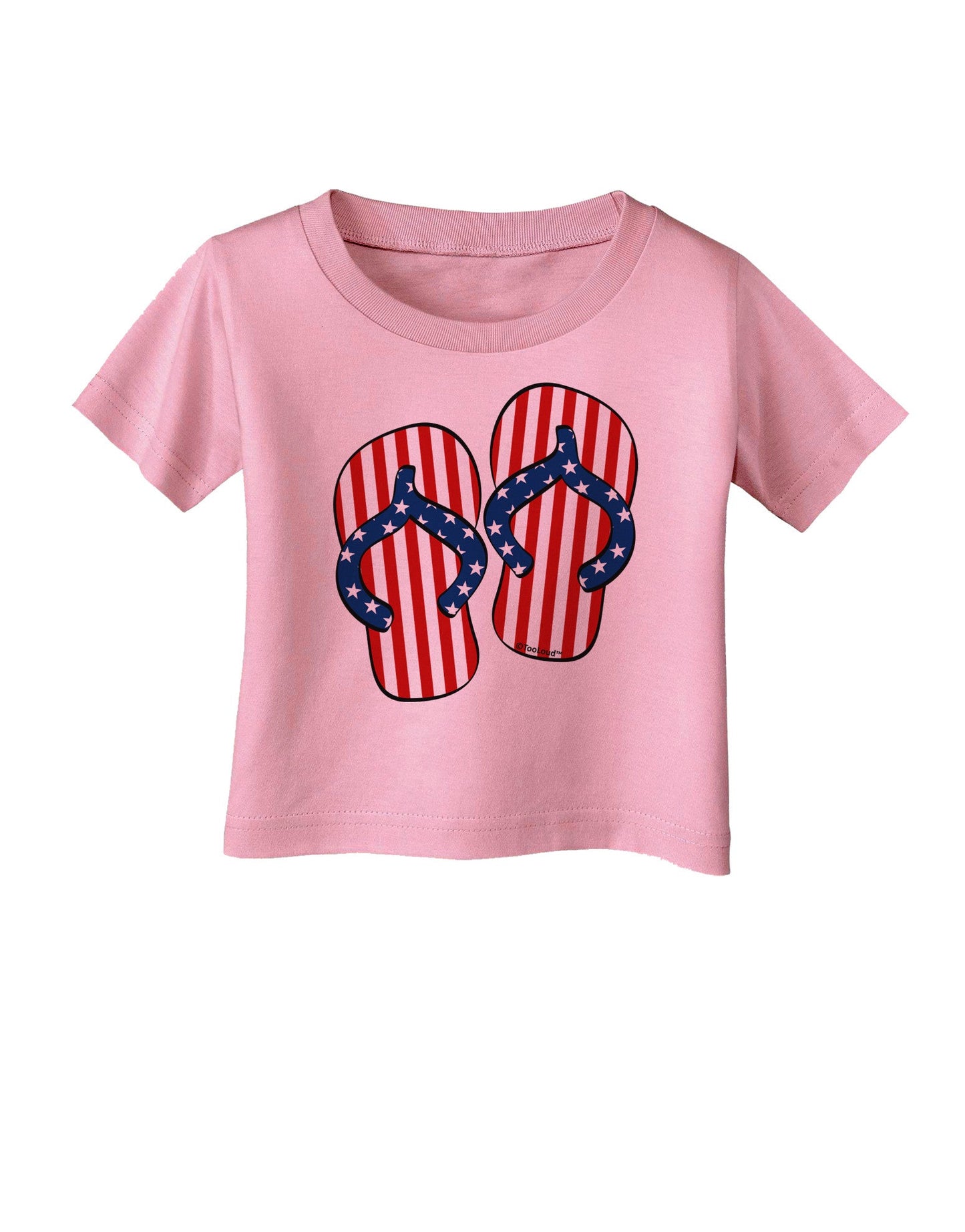Stars and Stripes Flip Flops Infant T-Shirt-Infant T-Shirt-TooLoud-Candy-Pink-06-Months-Davson Sales