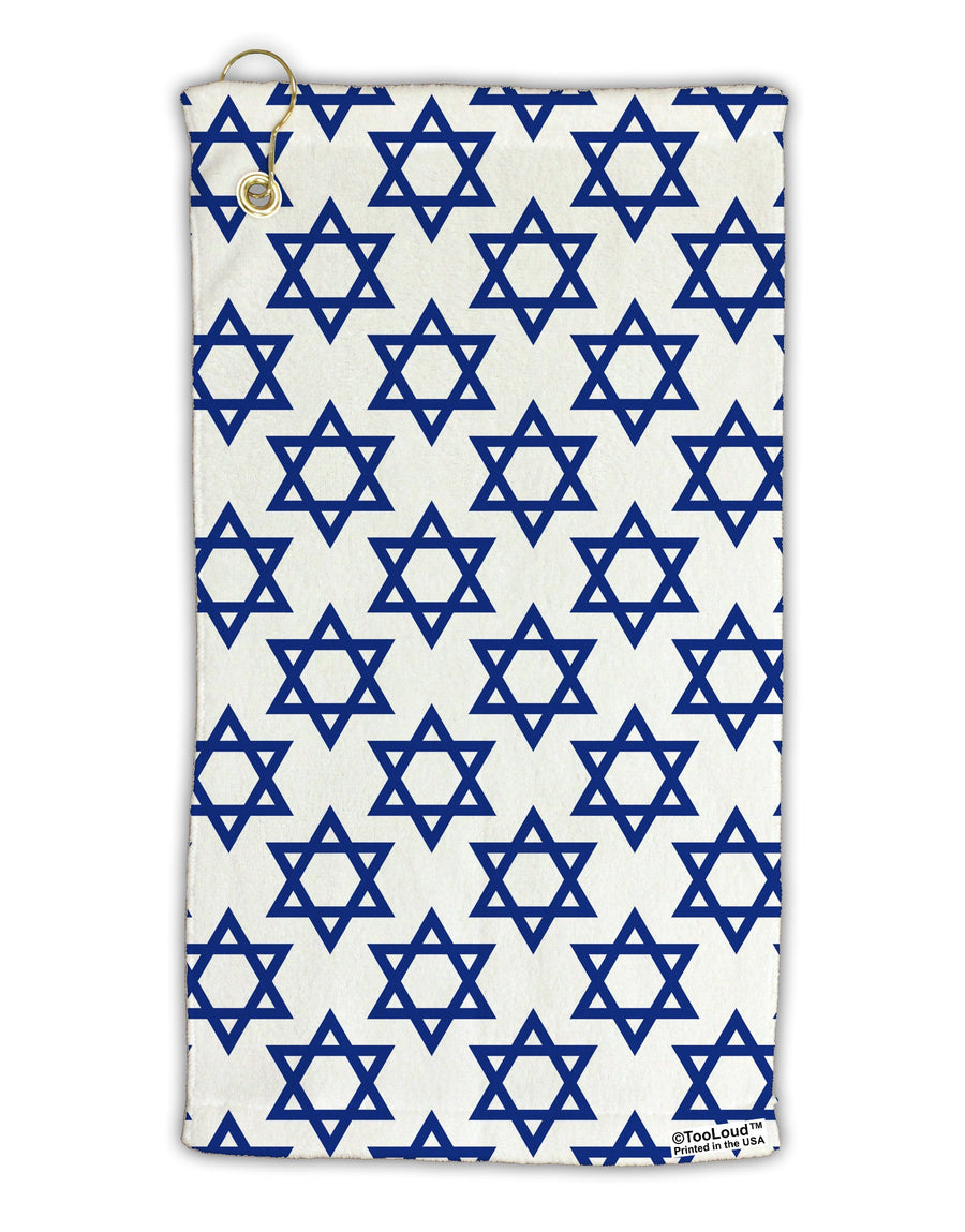 Stars of David Jewish Micro Terry Gromet Golf Towel 15 x 22 Inch All Over Print by TooLoud-Golf Towel-TooLoud-White-Davson Sales