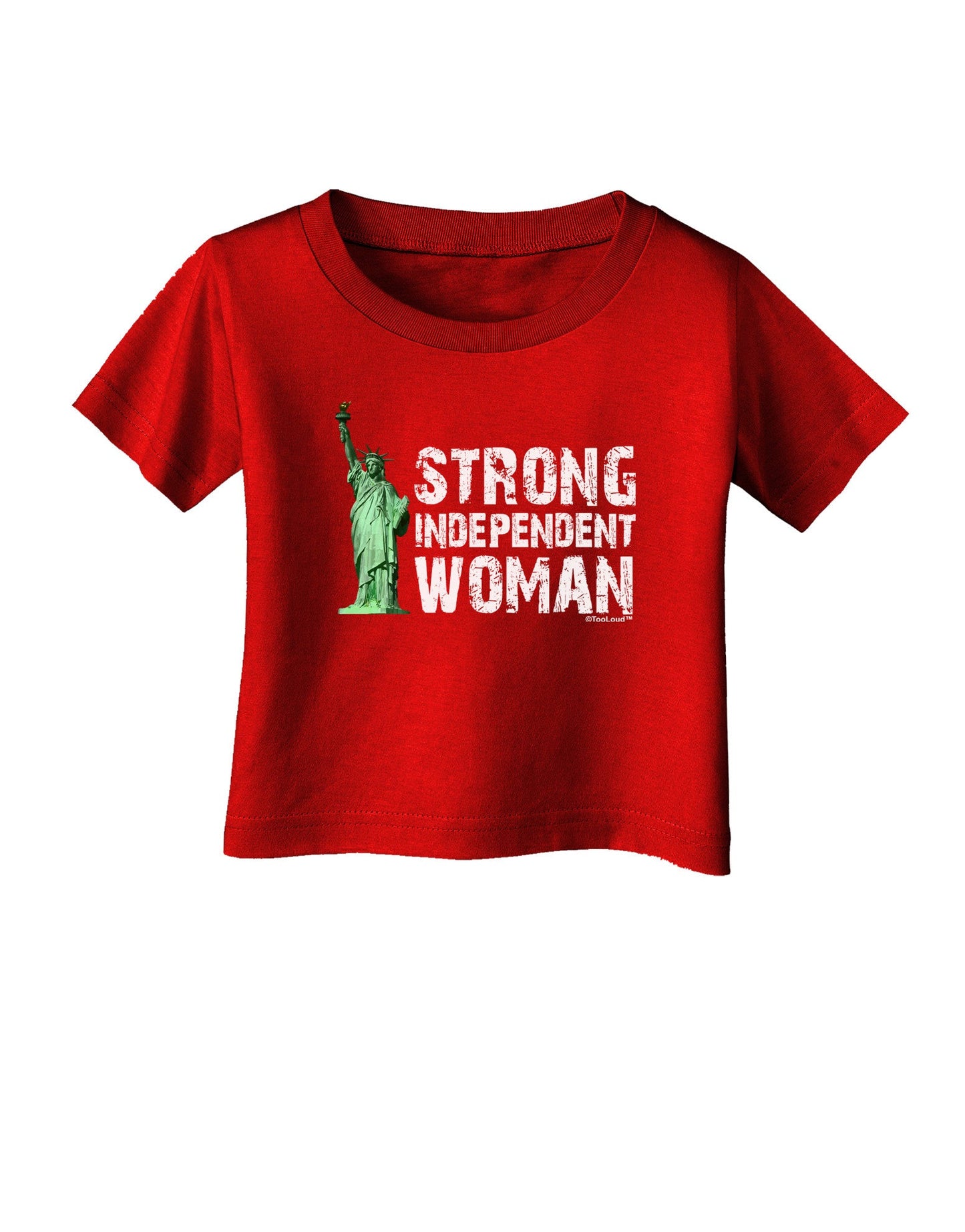 Statue of Liberty Strong Woman Dark Infant T-Shirt Dark-Infant T-Shirt-TooLoud-Red-06-Months-Davson Sales