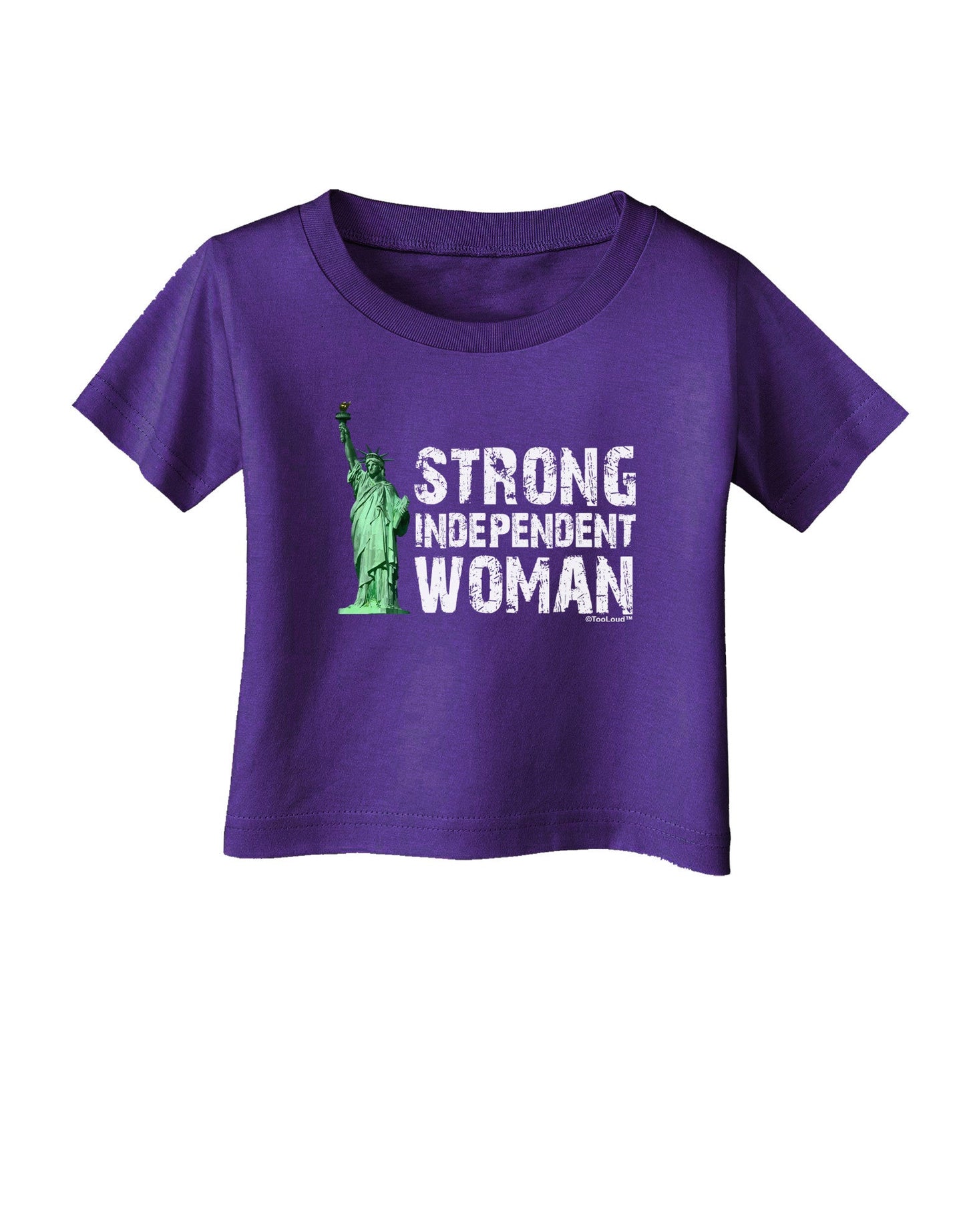 Statue of Liberty Strong Woman Dark Infant T-Shirt Dark-Infant T-Shirt-TooLoud-Purple-06-Months-Davson Sales