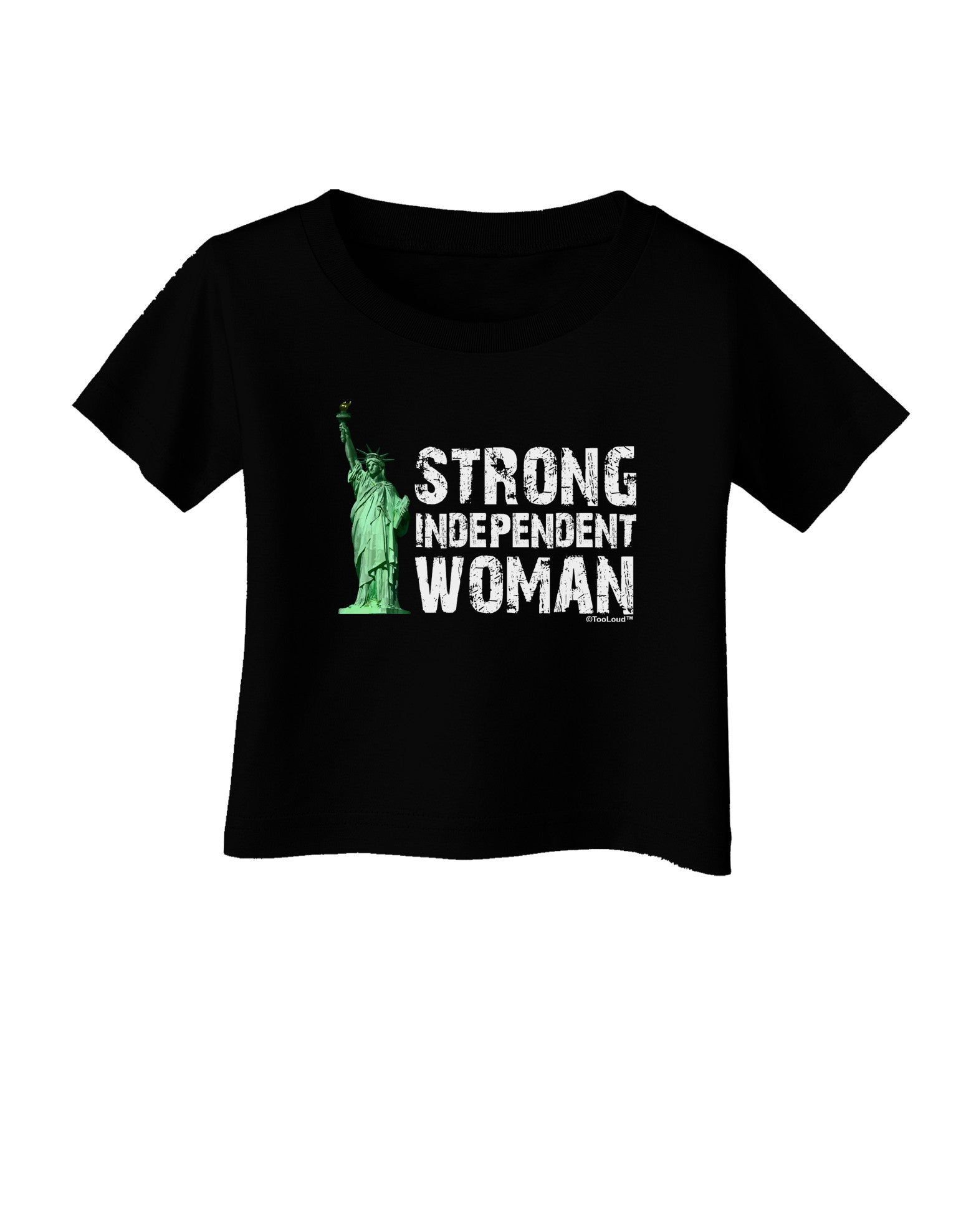 Statue of Liberty Strong Woman Dark Infant T-Shirt Dark-Infant T-Shirt-TooLoud-Black-06-Months-Davson Sales