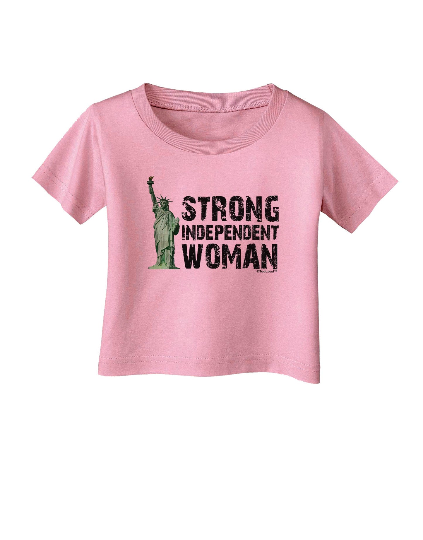 Statue of Liberty Strong Woman Infant T-Shirt-Infant T-Shirt-TooLoud-Candy-Pink-06-Months-Davson Sales