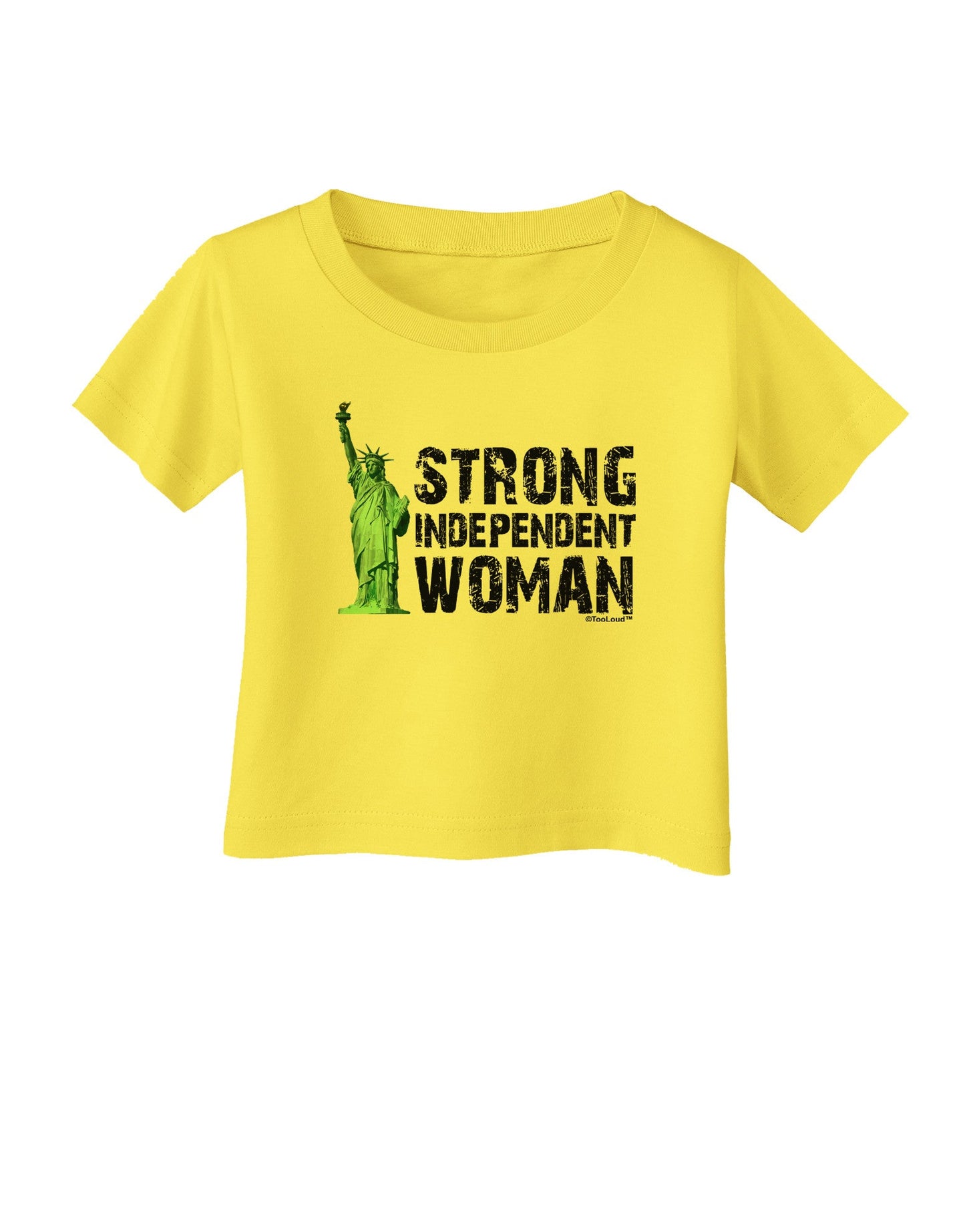 Statue of Liberty Strong Woman Infant T-Shirt-Infant T-Shirt-TooLoud-Yellow-06-Months-Davson Sales