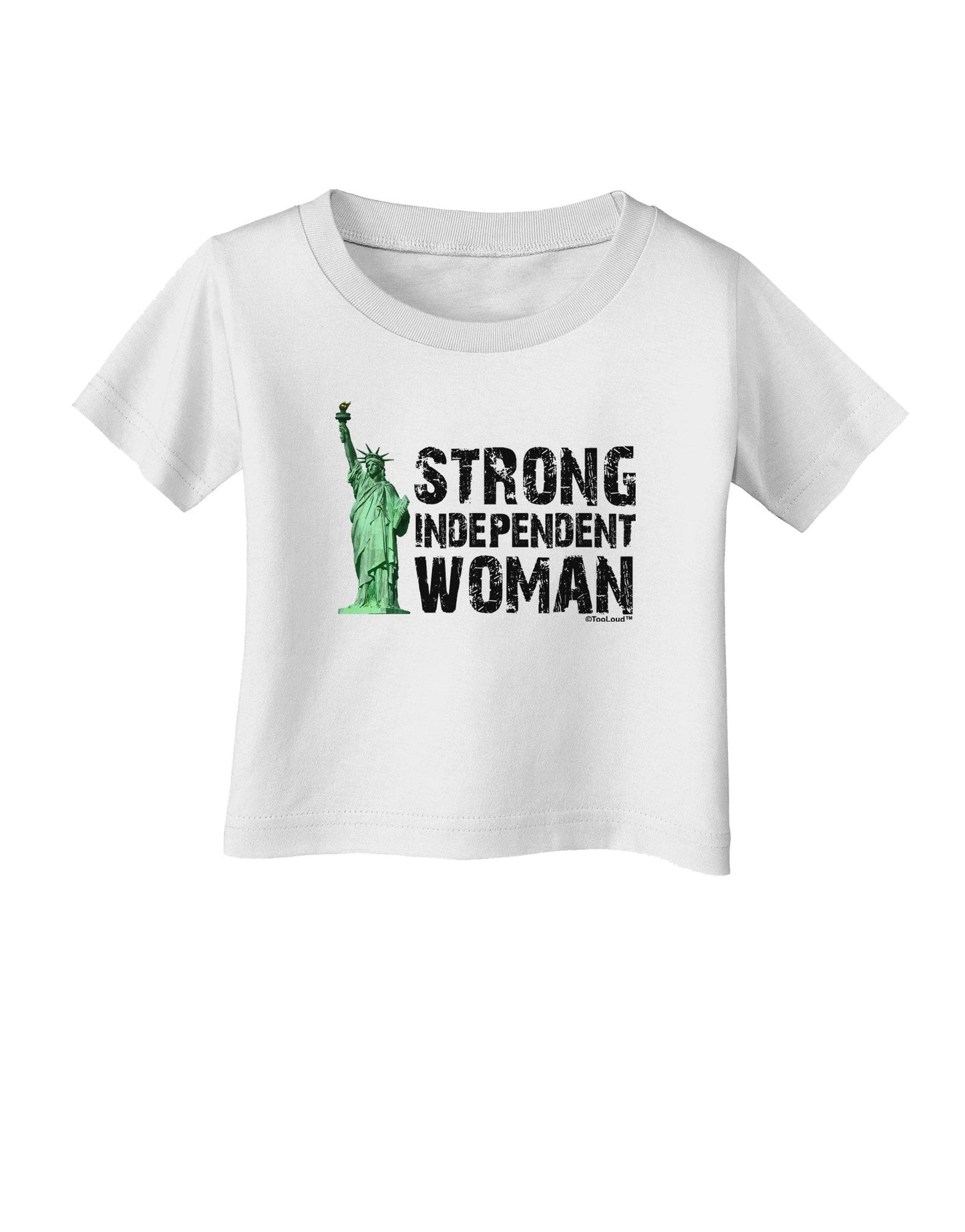 Statue of Liberty Strong Woman Infant T-Shirt-Infant T-Shirt-TooLoud-White-06-Months-Davson Sales