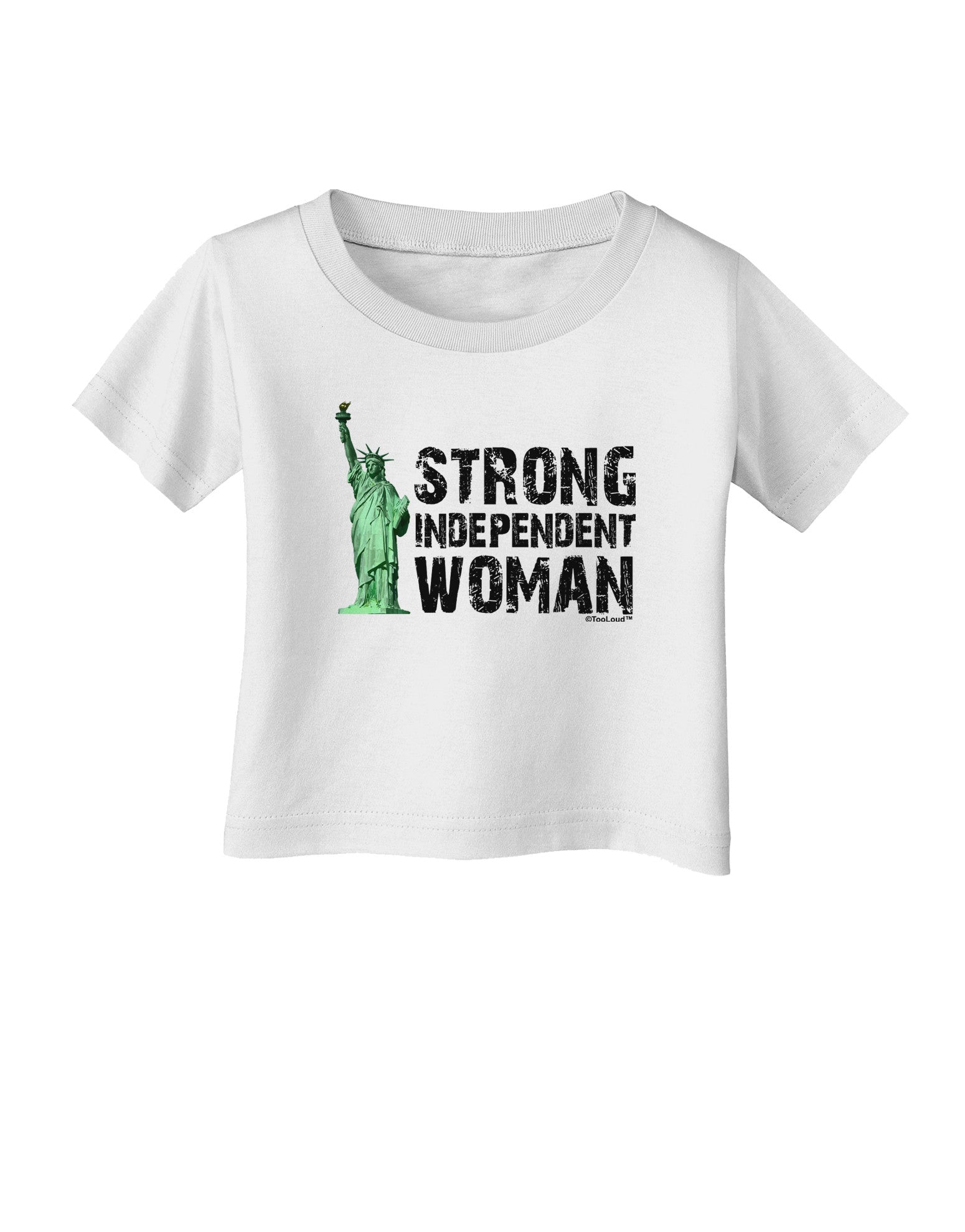 Statue of Liberty Strong Woman Infant T-Shirt-Infant T-Shirt-TooLoud-White-06-Months-Davson Sales