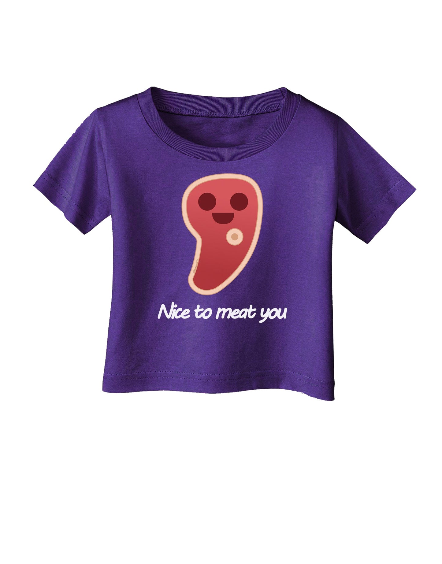 Steak - Nice to Meat You Infant T-Shirt Dark-Infant T-Shirt-TooLoud-Purple-06-Months-Davson Sales