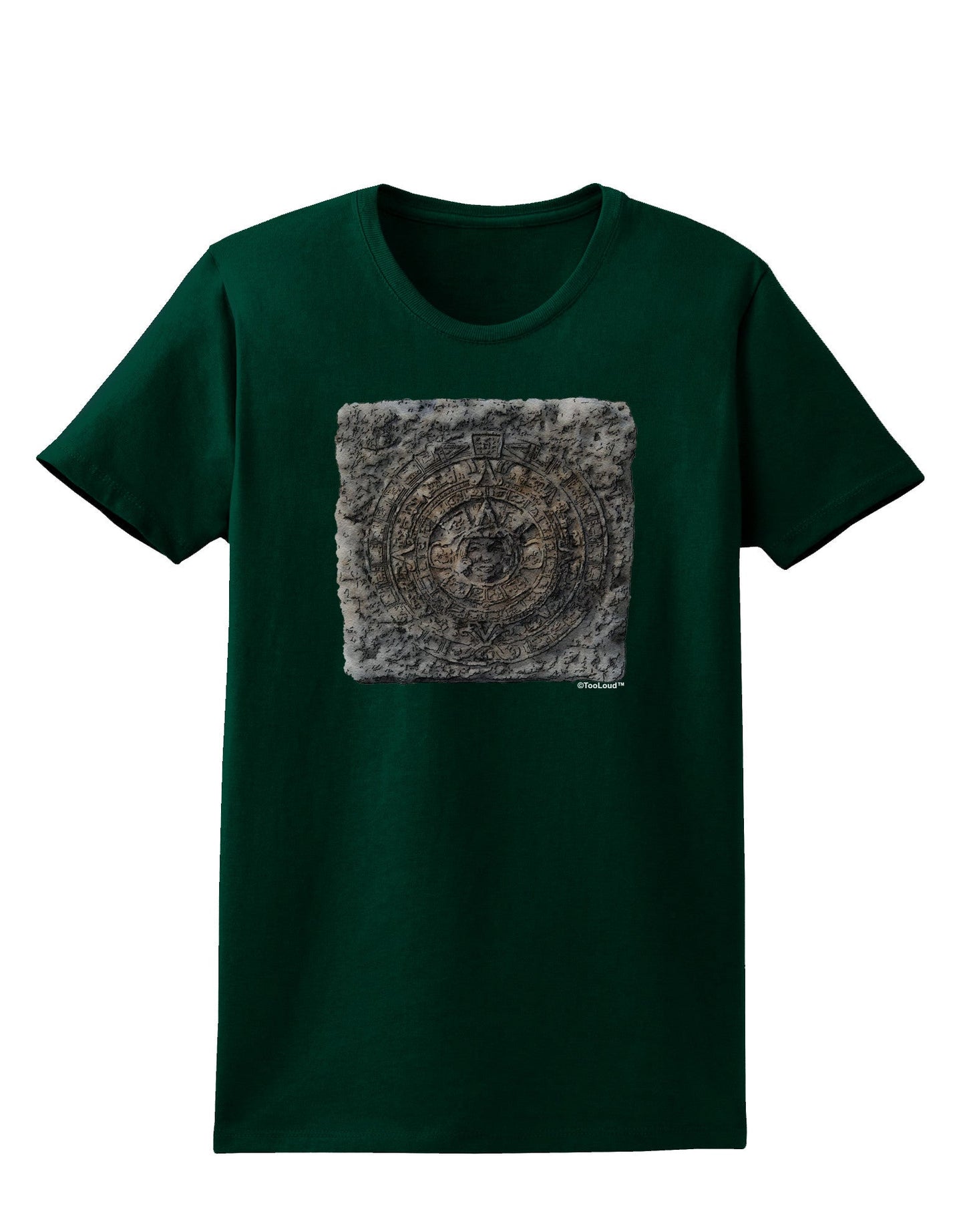 Stone Carving Watercolor Womens Dark T-Shirt-TooLoud-Forest-Green-Small-Davson Sales