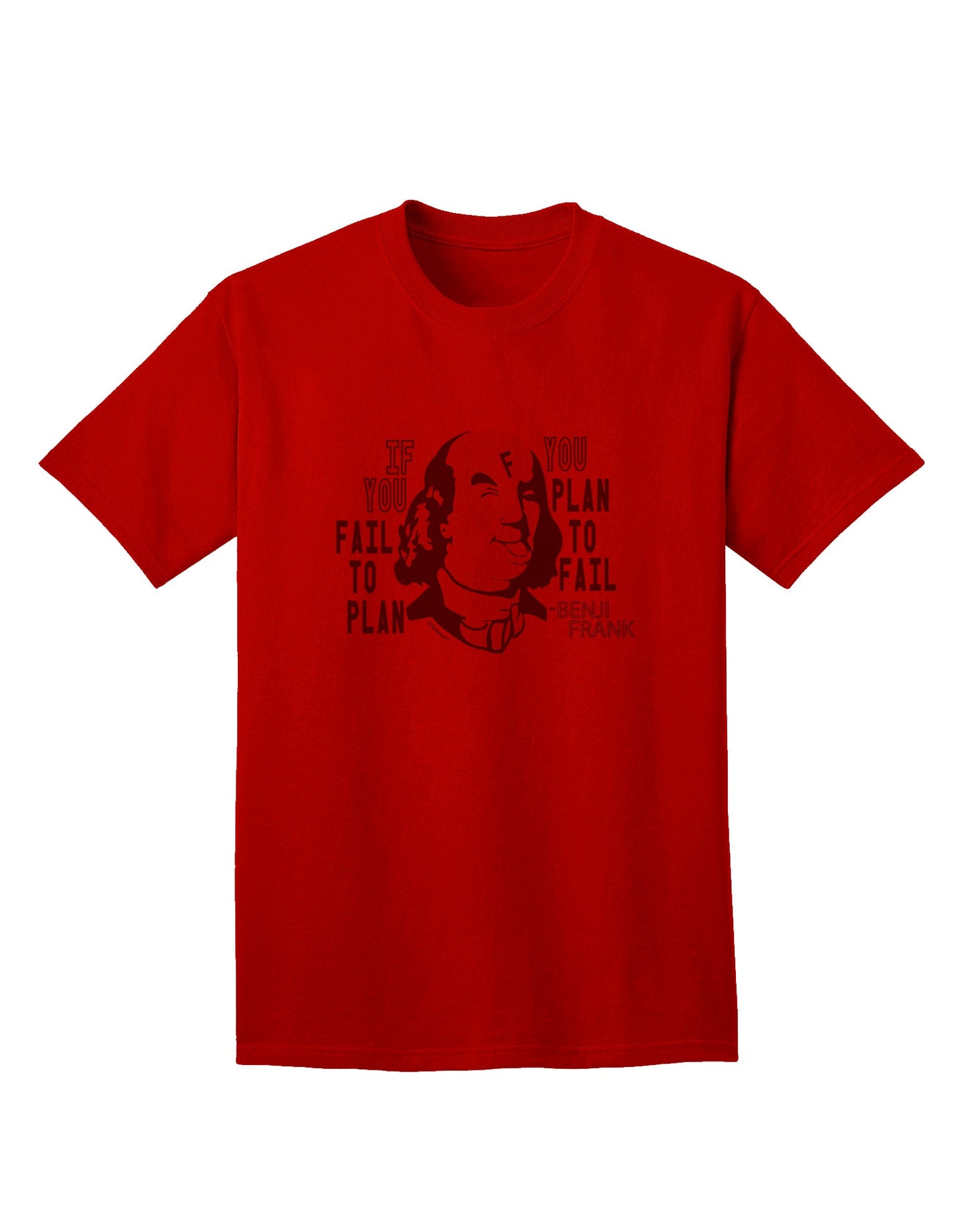 Strategic Planning for Success: Benjamin Franklin Adult T-Shirt-Mens T-shirts-TooLoud-Red-Small-Davson Sales