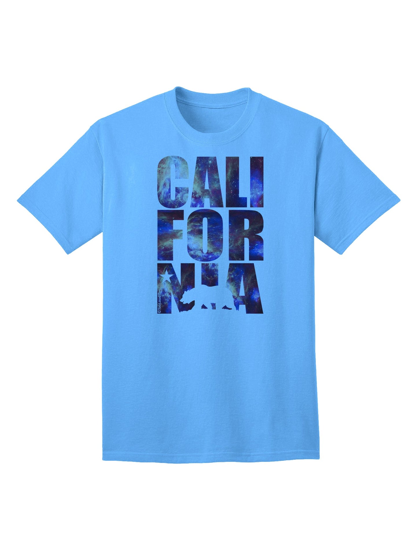 Stunning Space Nebula Print Adult T-Shirt by TooLoud - A Captivating Addition to Your California Republic Collection-Mens T-shirts-TooLoud-Aquatic-Blue-Small-Davson Sales
