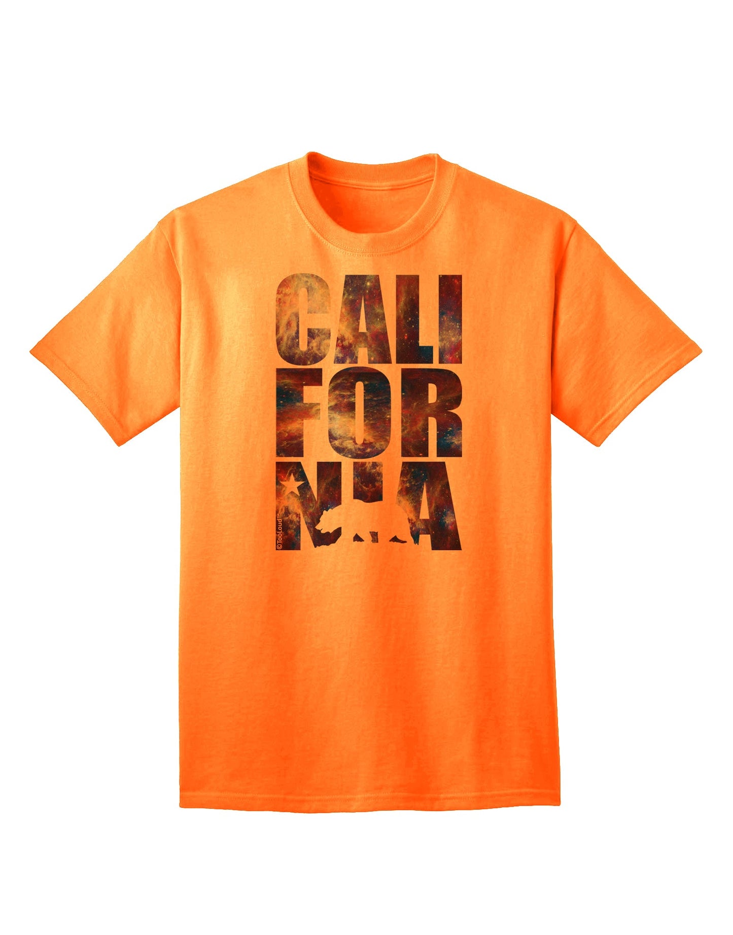 Stunning Space Nebula Print Adult T-Shirt by TooLoud - A Captivating Addition to Your California Republic Collection-Mens T-shirts-TooLoud-Neon-Orange-Small-Davson Sales