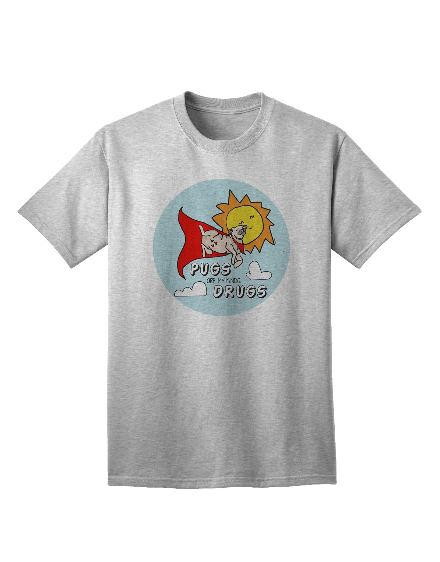 Stylish Adult T-Shirt: Embrace Your Love for Pugs with TooLoud Collection-Mens T-shirts-TooLoud-AshGray-Small-Davson Sales