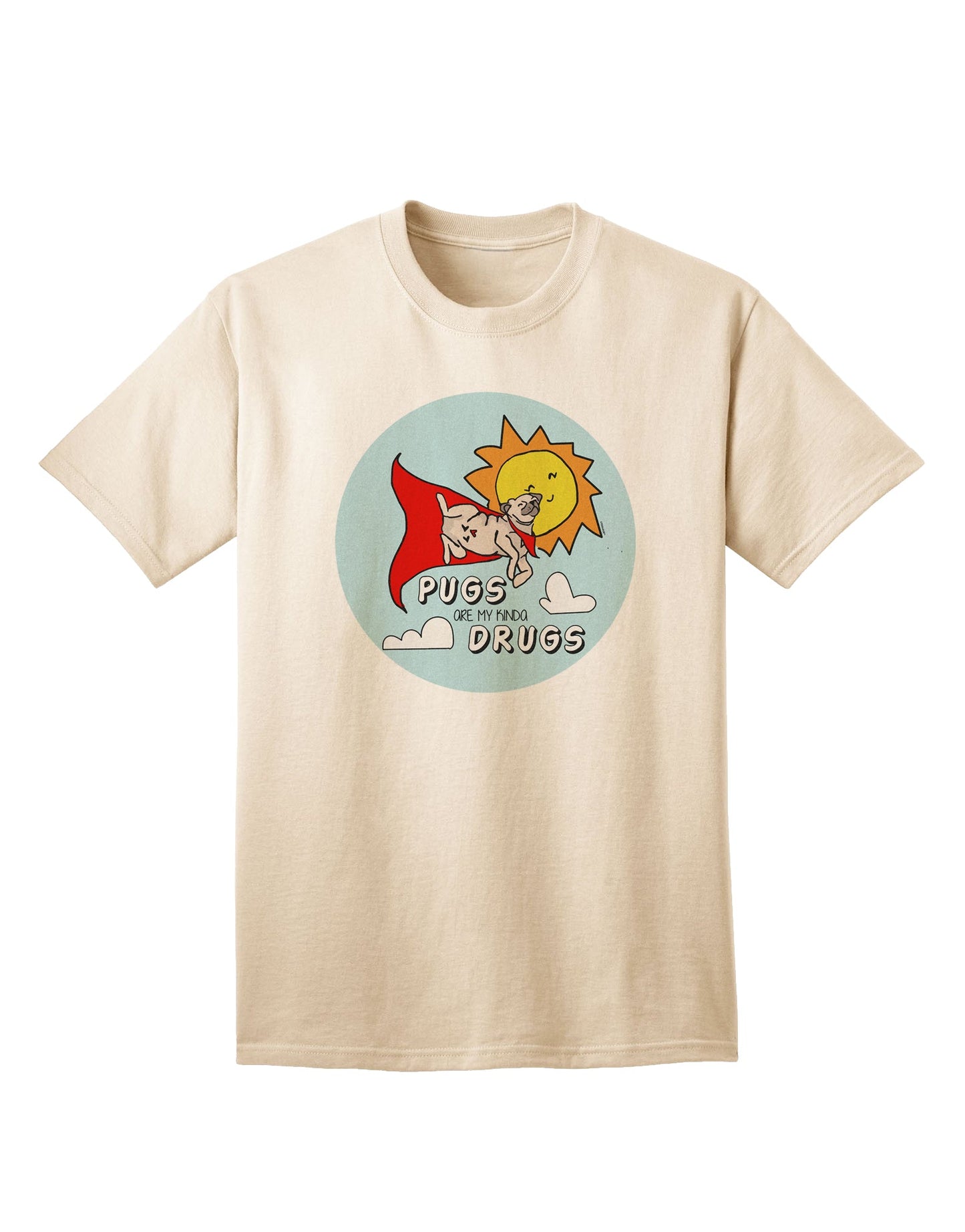 Stylish Adult T-Shirt: Embrace Your Love for Pugs with TooLoud Collection-Mens T-shirts-TooLoud-Natural-Small-Davson Sales